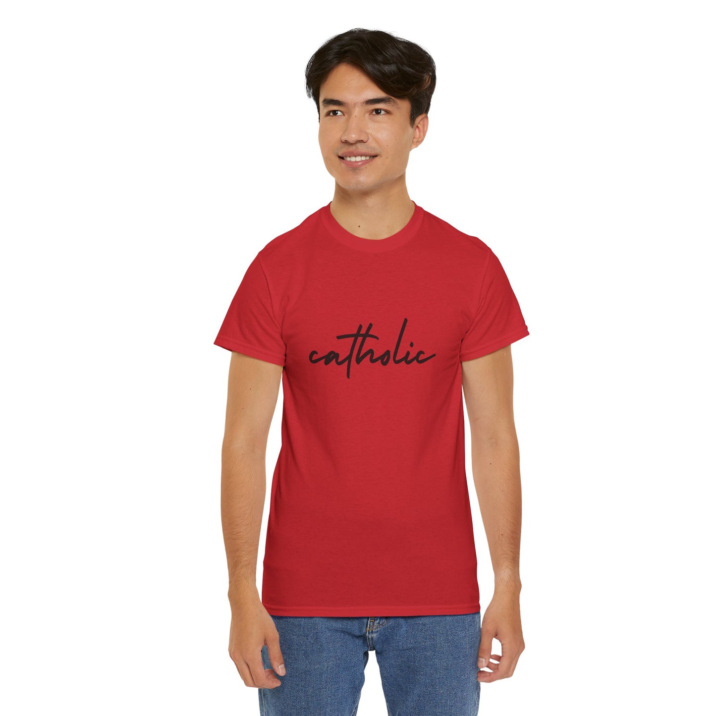 Catholic Script T-Shirt —Black Printing