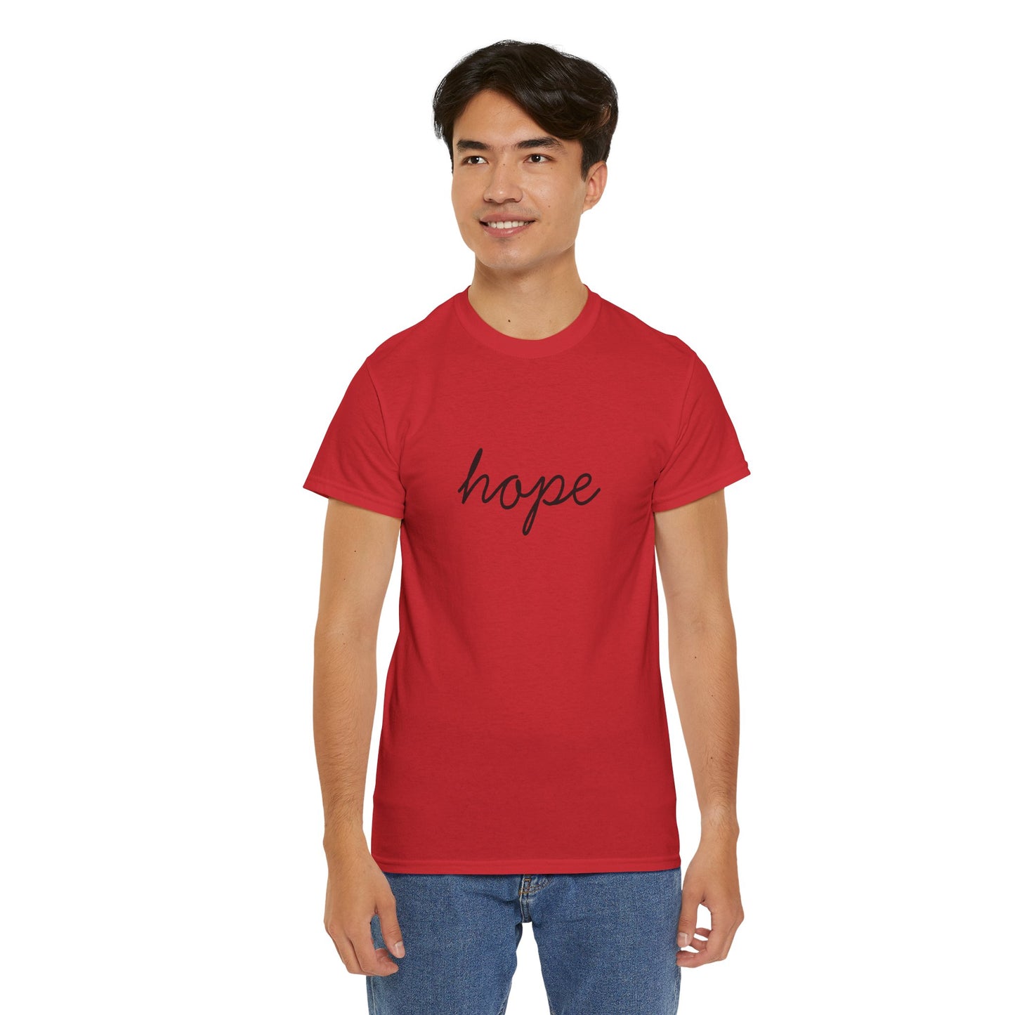 Hope Script T-Shirt —Black Printing