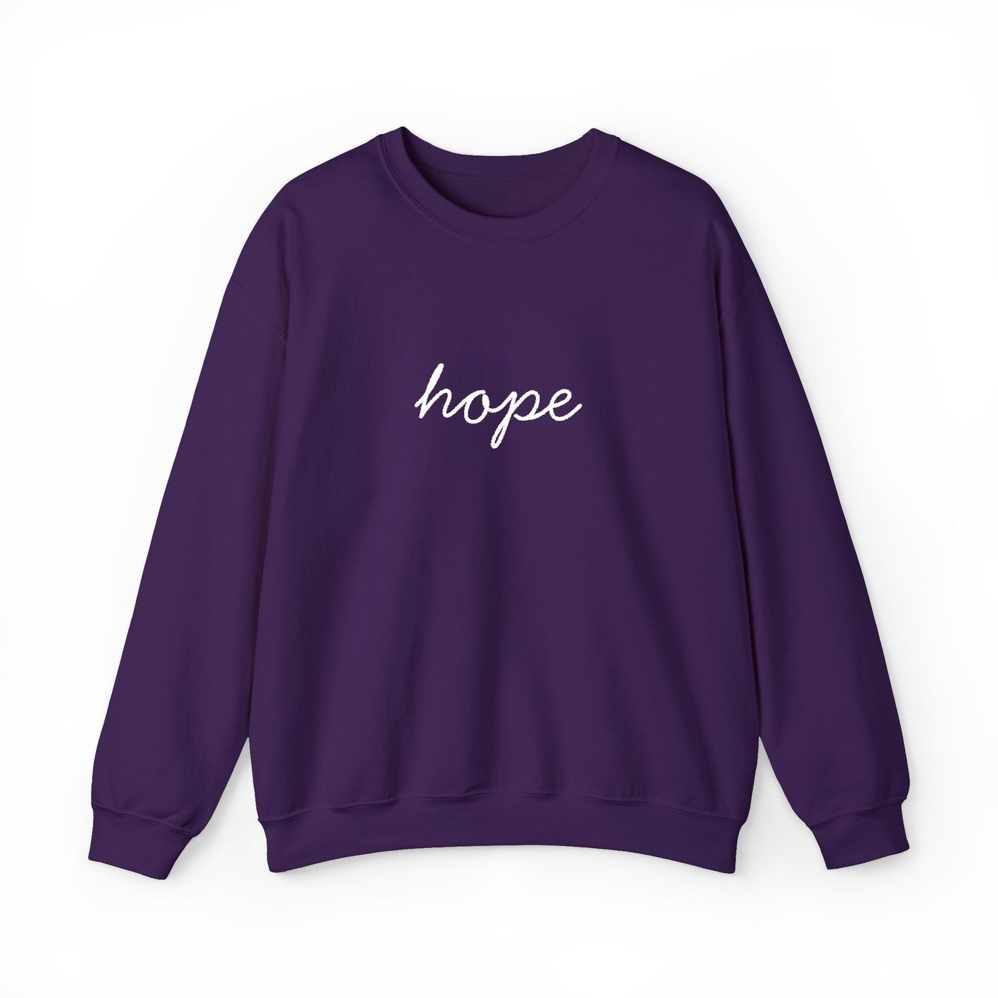 hope Script Crewneck Sweatshirt - white stitching