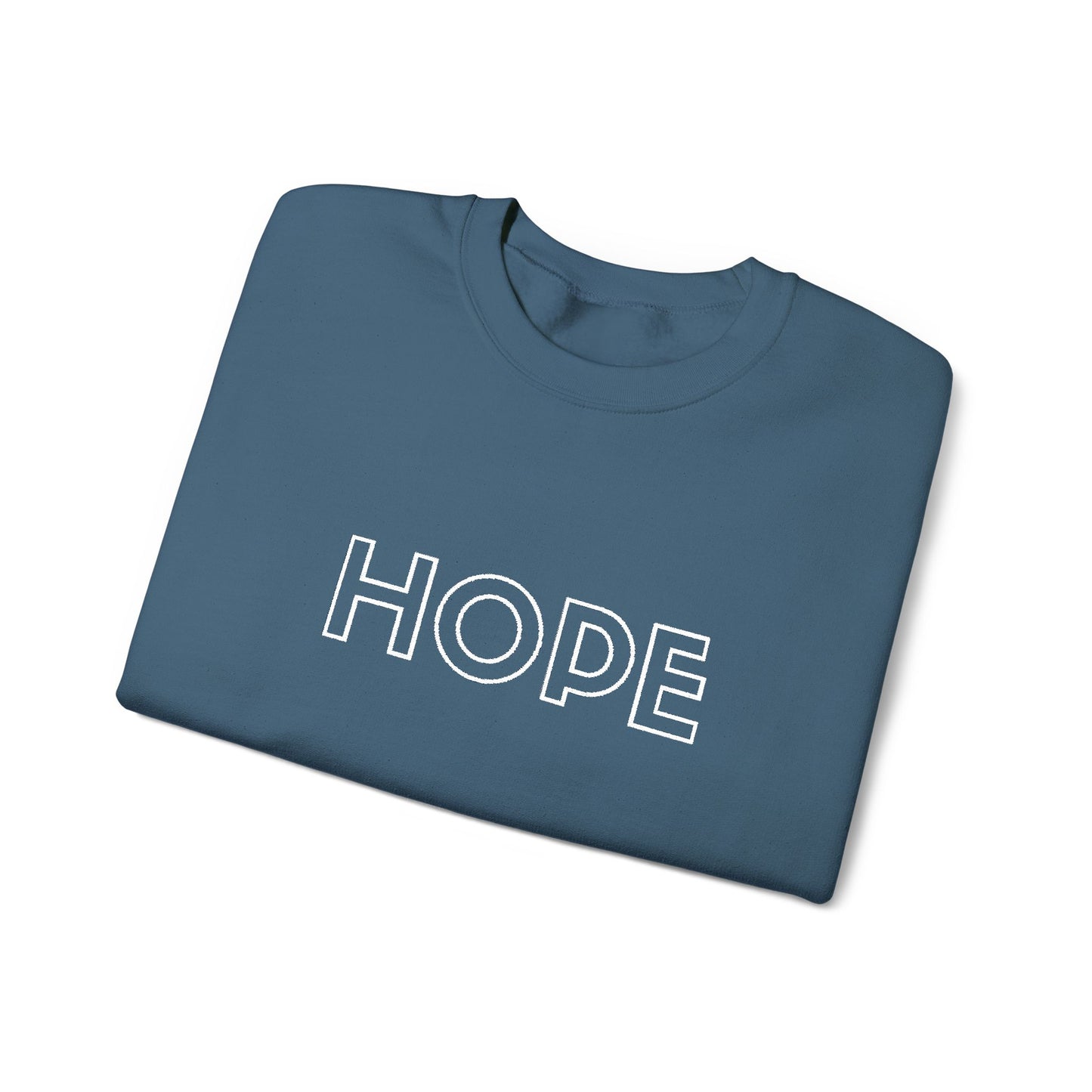 HOPE Embroidered Crewneck Sweatshirt - White stitching