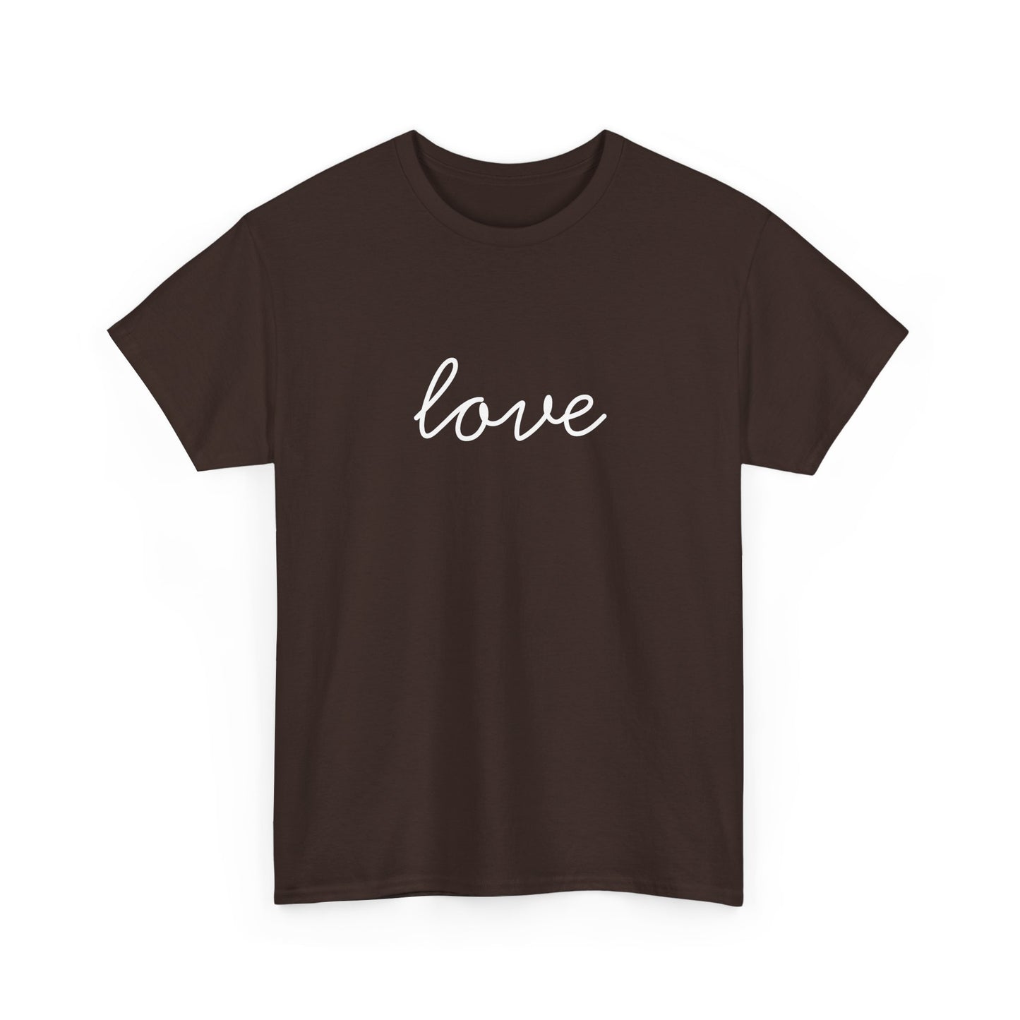 Love Script T-Shirt —white Printing