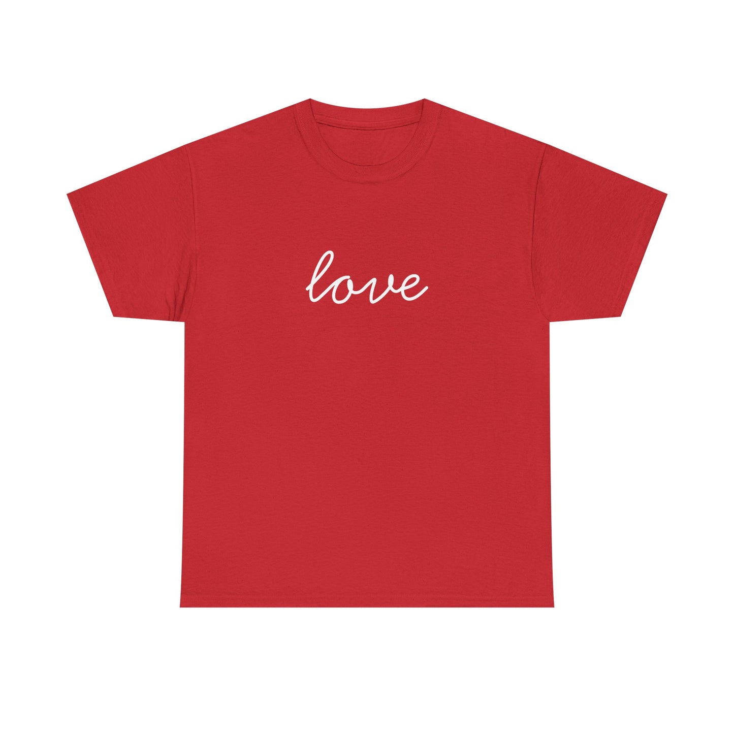 Love Script T-Shirt —white Printing
