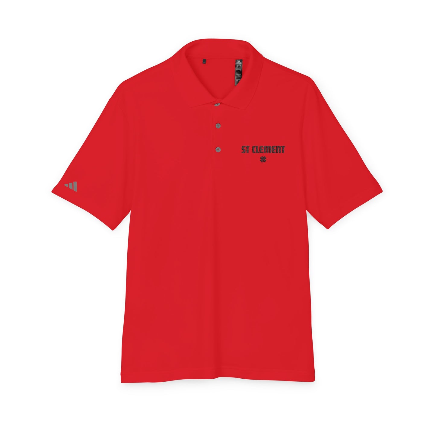 St. Clement Performance Polo — Lightweight Athletic Golf Shirt BLACK stitching