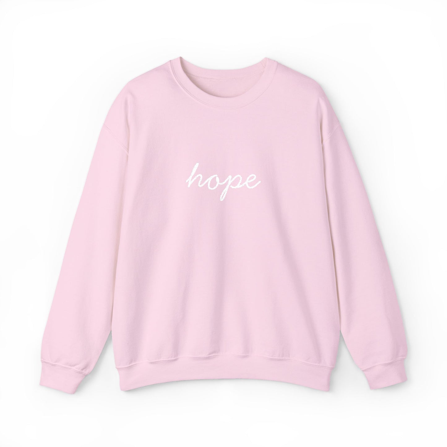 hope Script Crewneck Sweatshirt - white stitching