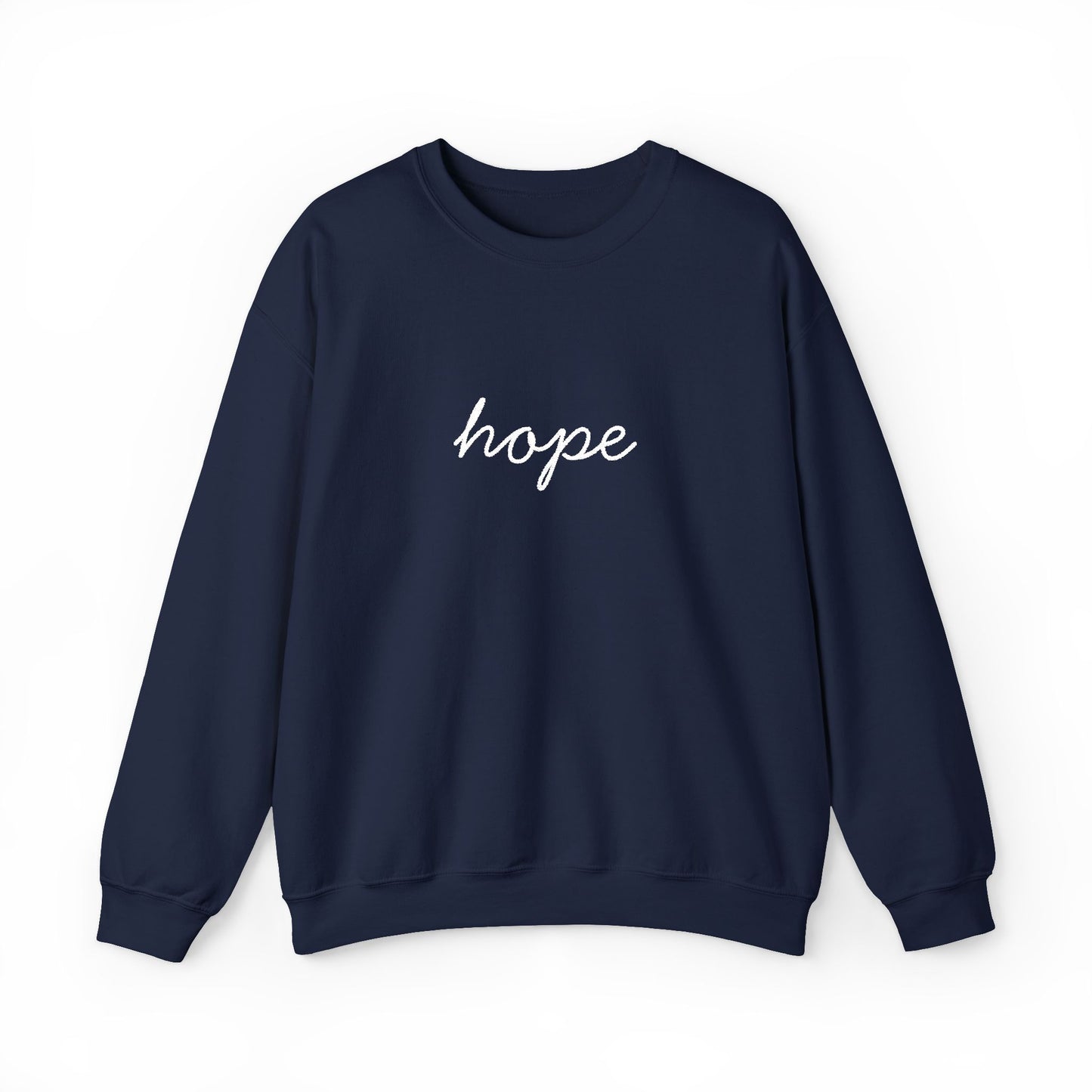hope Script Crewneck Sweatshirt - white stitching