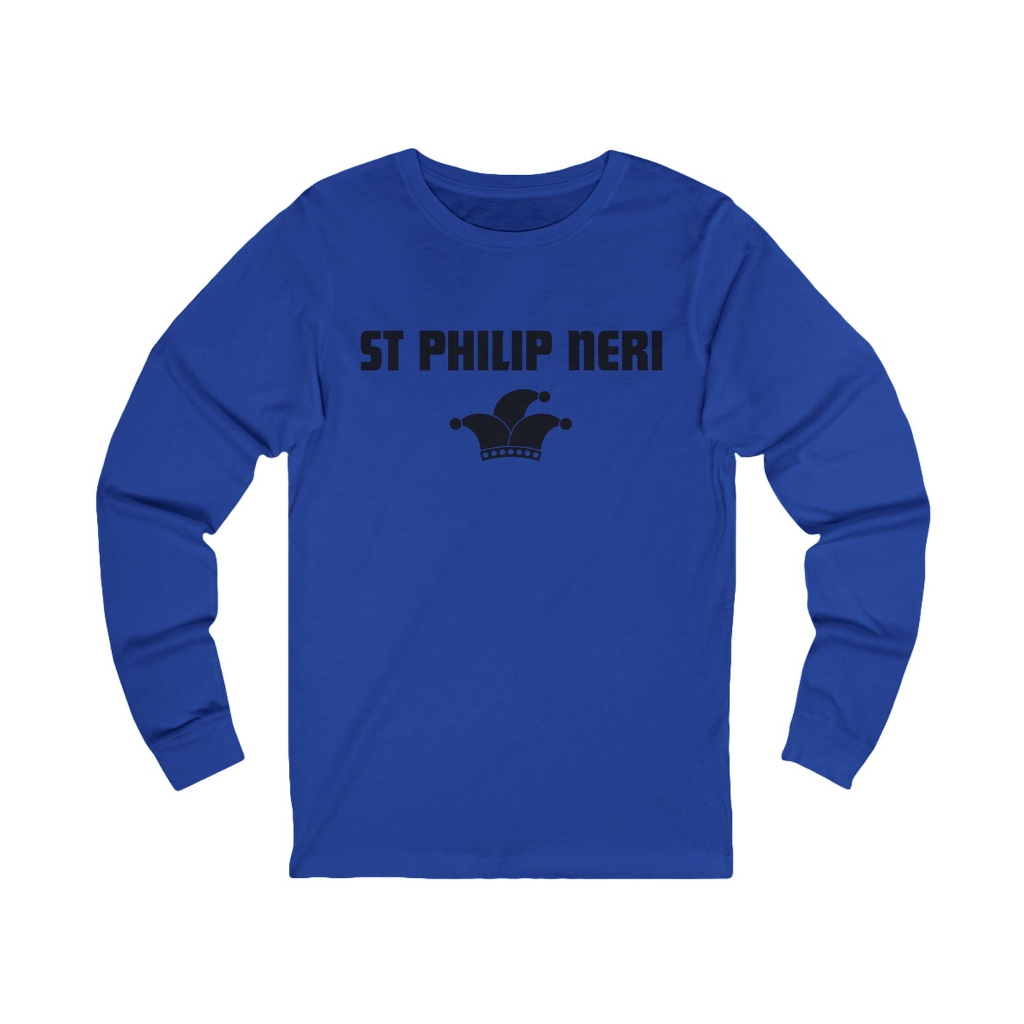 St Philip Neri BLACK print with jester hat Long Sleeve Tee