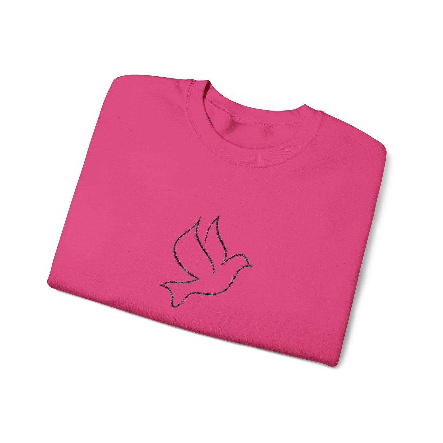 Dove Embroidered Crewneck Sweatshirt - Black Stitching