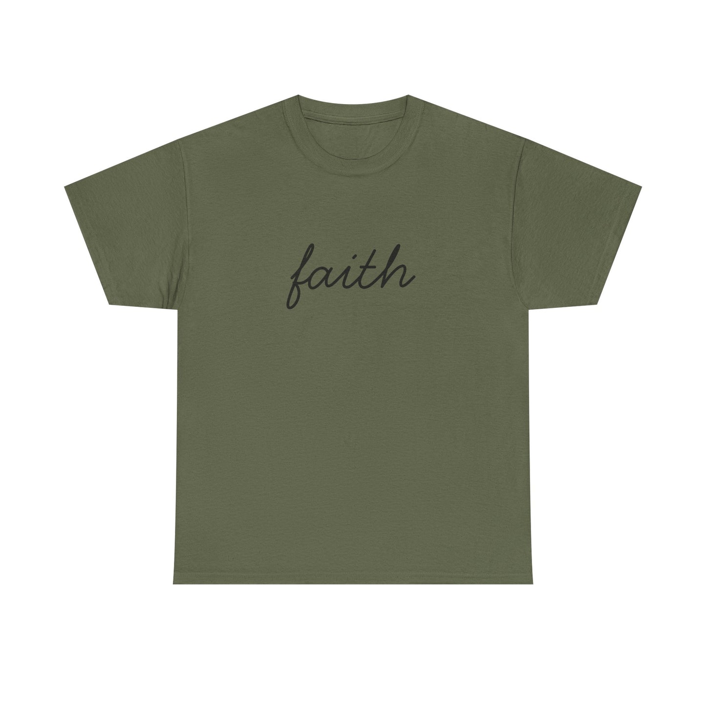 Faith Script T-Shirt —Black Printing
