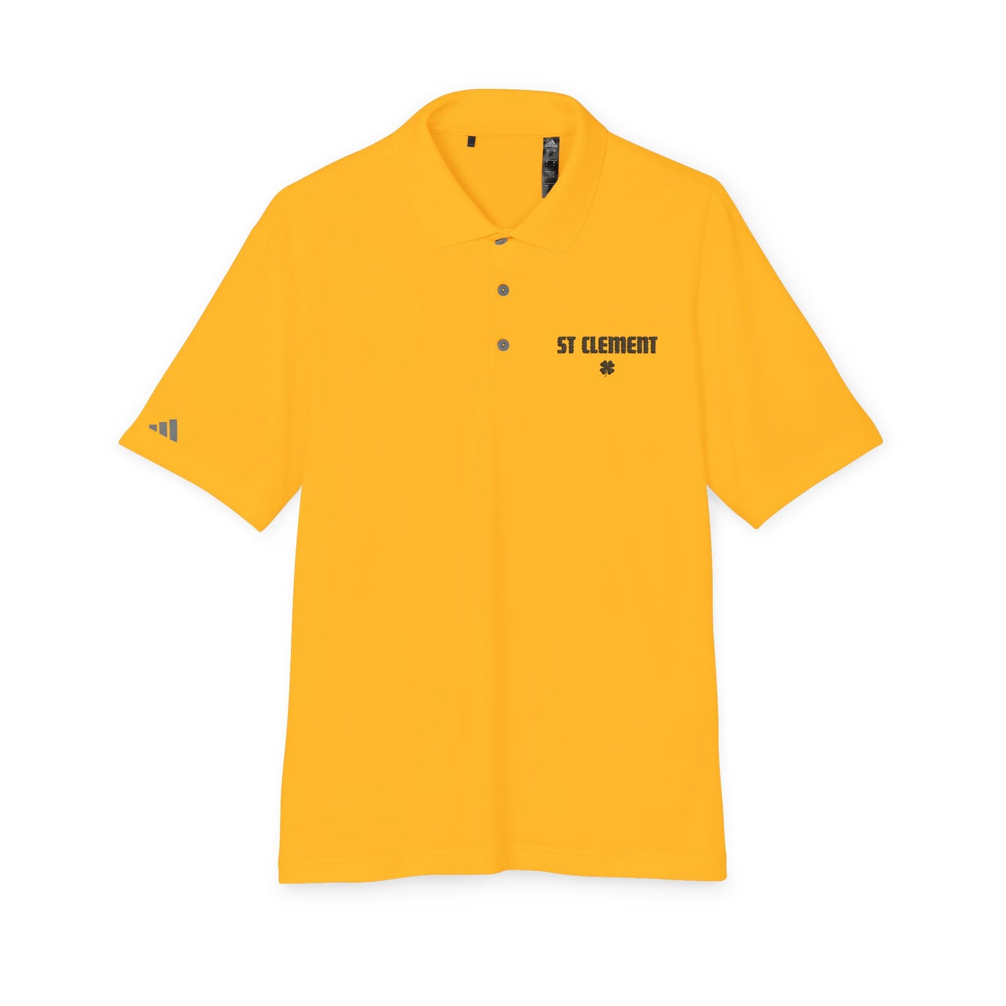 St. Clement Performance Polo — Lightweight Athletic Golf Shirt BLACK stitching