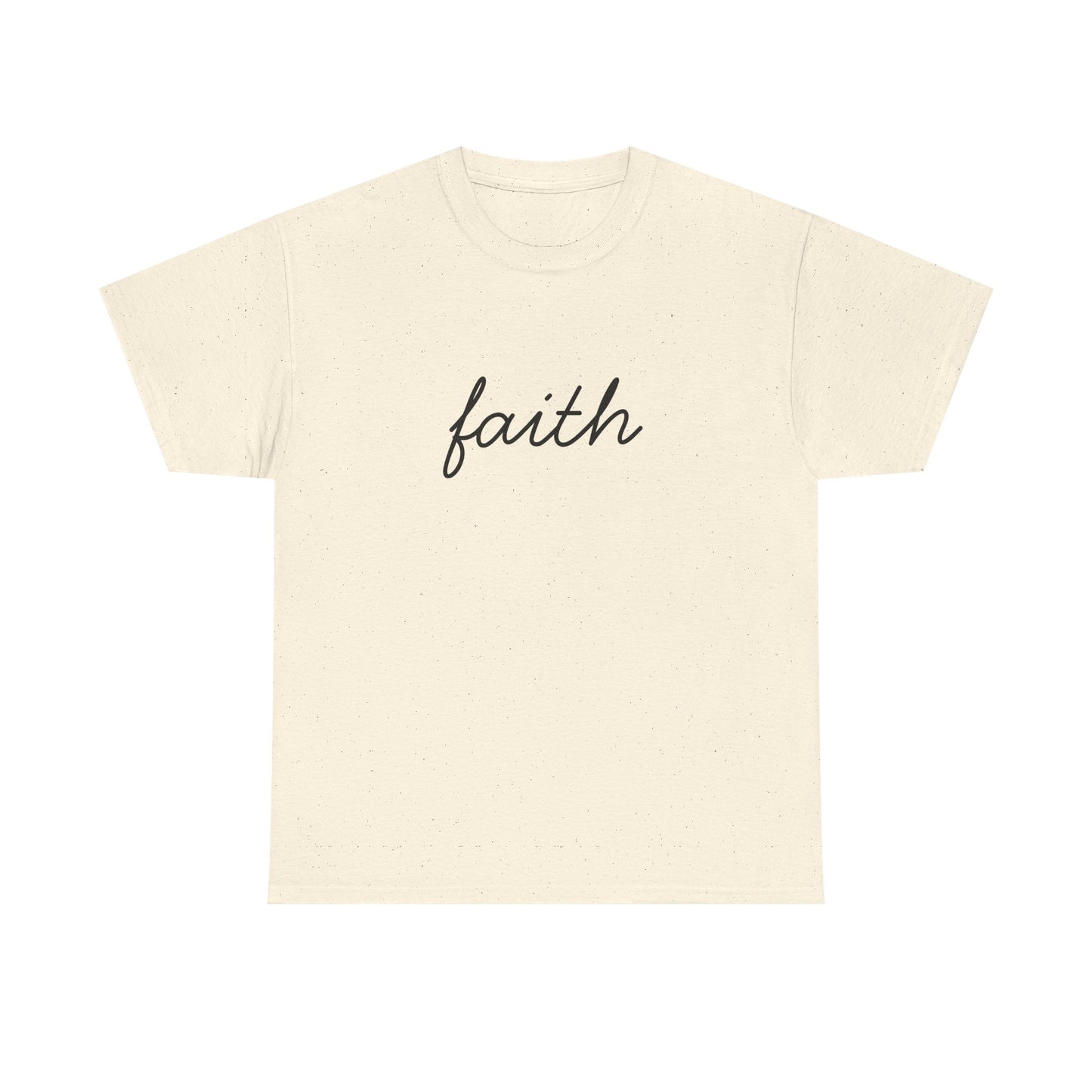 Faith Script T-Shirt —Black Printing