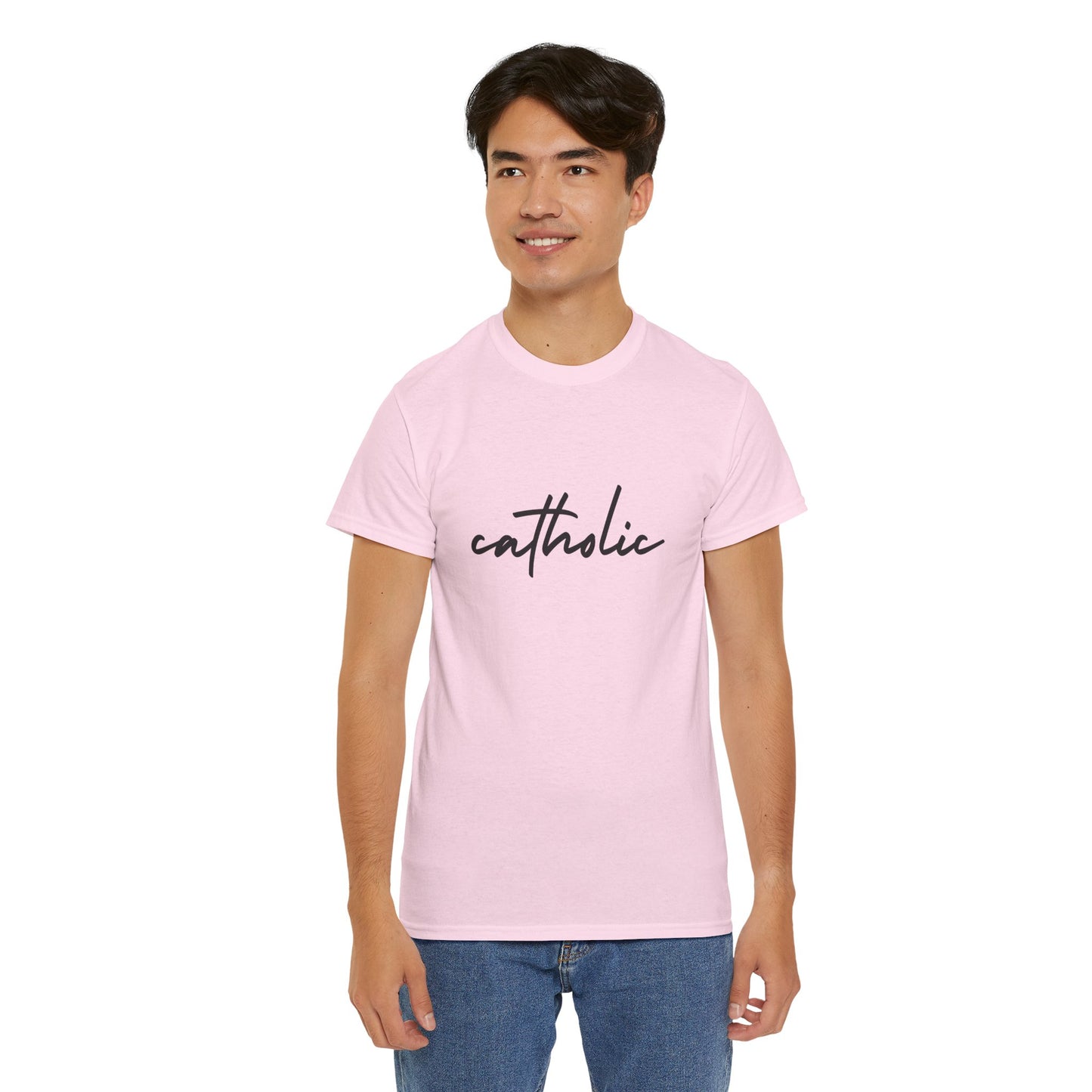 Catholic Script T-Shirt —Black Printing