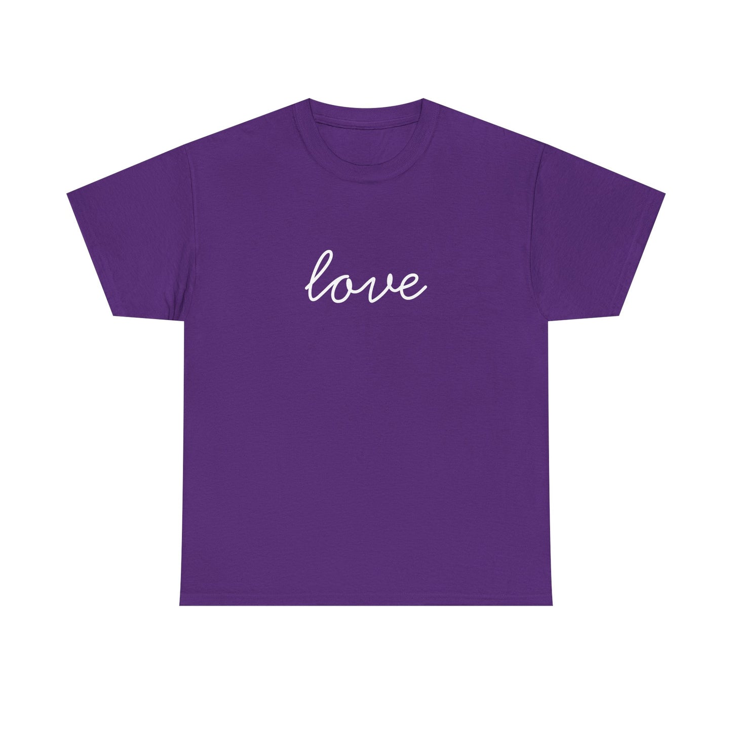 Love Script T-Shirt —white Printing