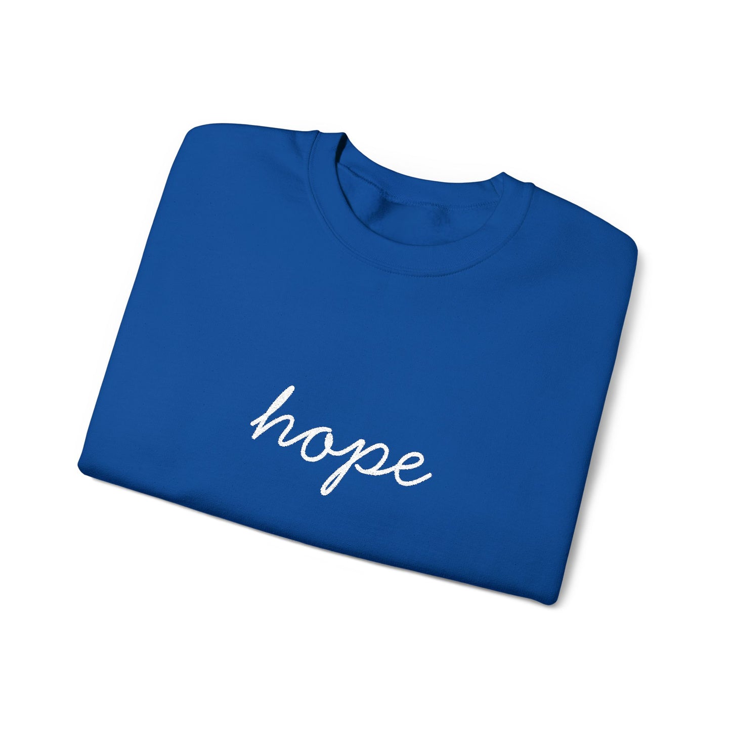 hope Script Crewneck Sweatshirt - white stitching