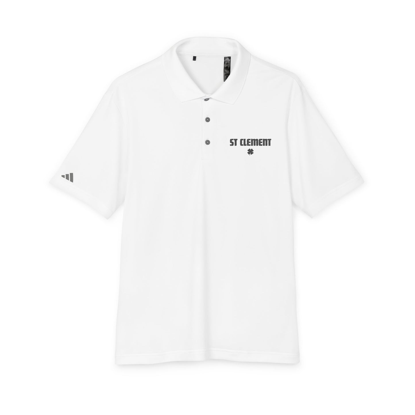 St. Clement Performance Polo — Lightweight Athletic Golf Shirt BLACK stitching