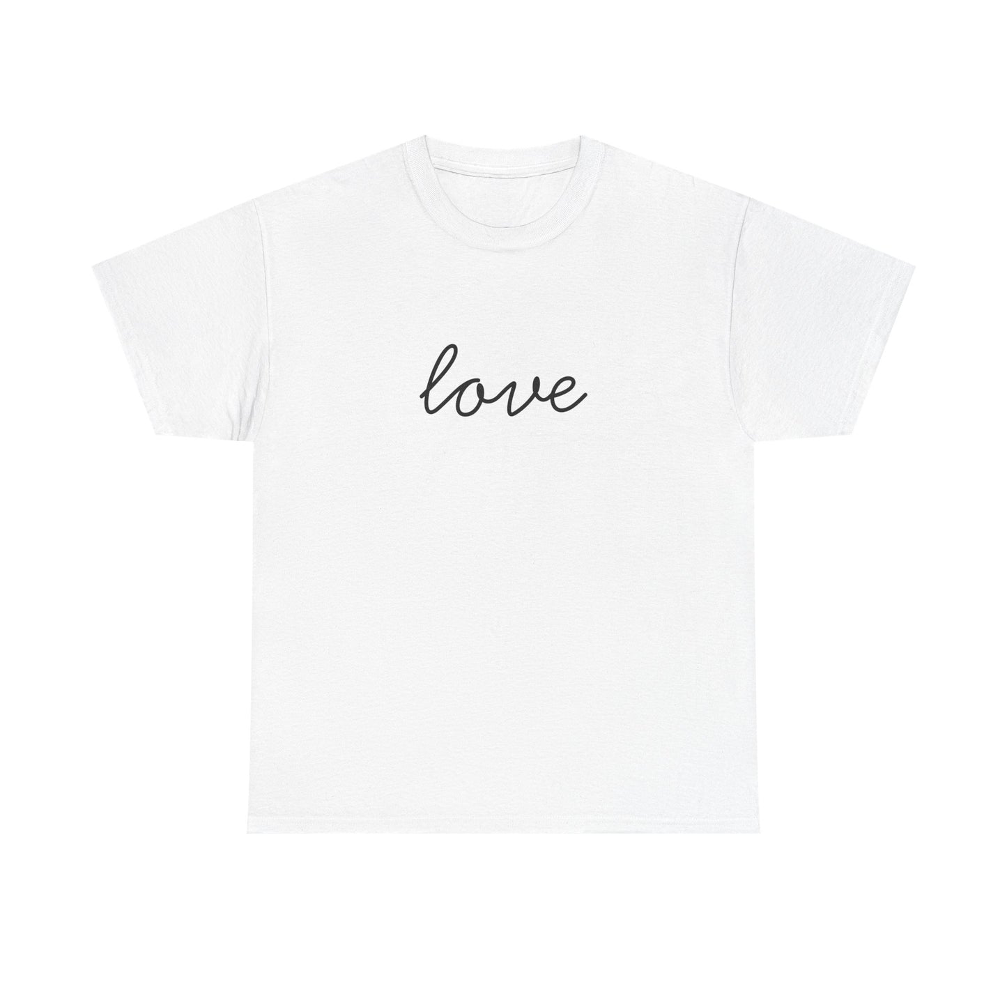 Love Script T-Shirt —Black Printing