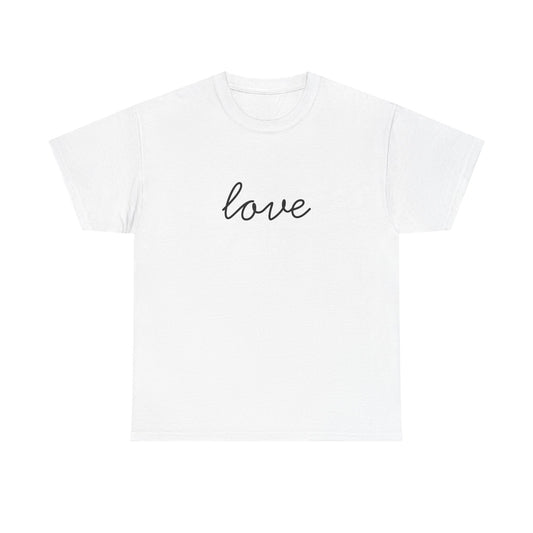 Love Script T-Shirt —Black Printing