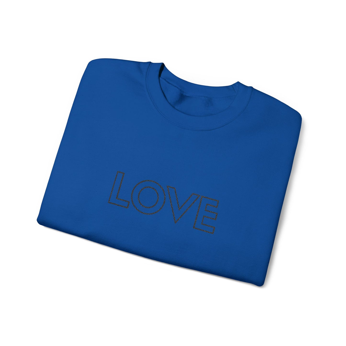 LOVE Embroidered Crewneck Sweatshirt - Black Stitching