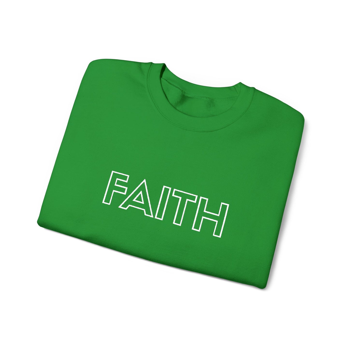 FAITH Embroidered Crewneck Sweatshirt - White stitching