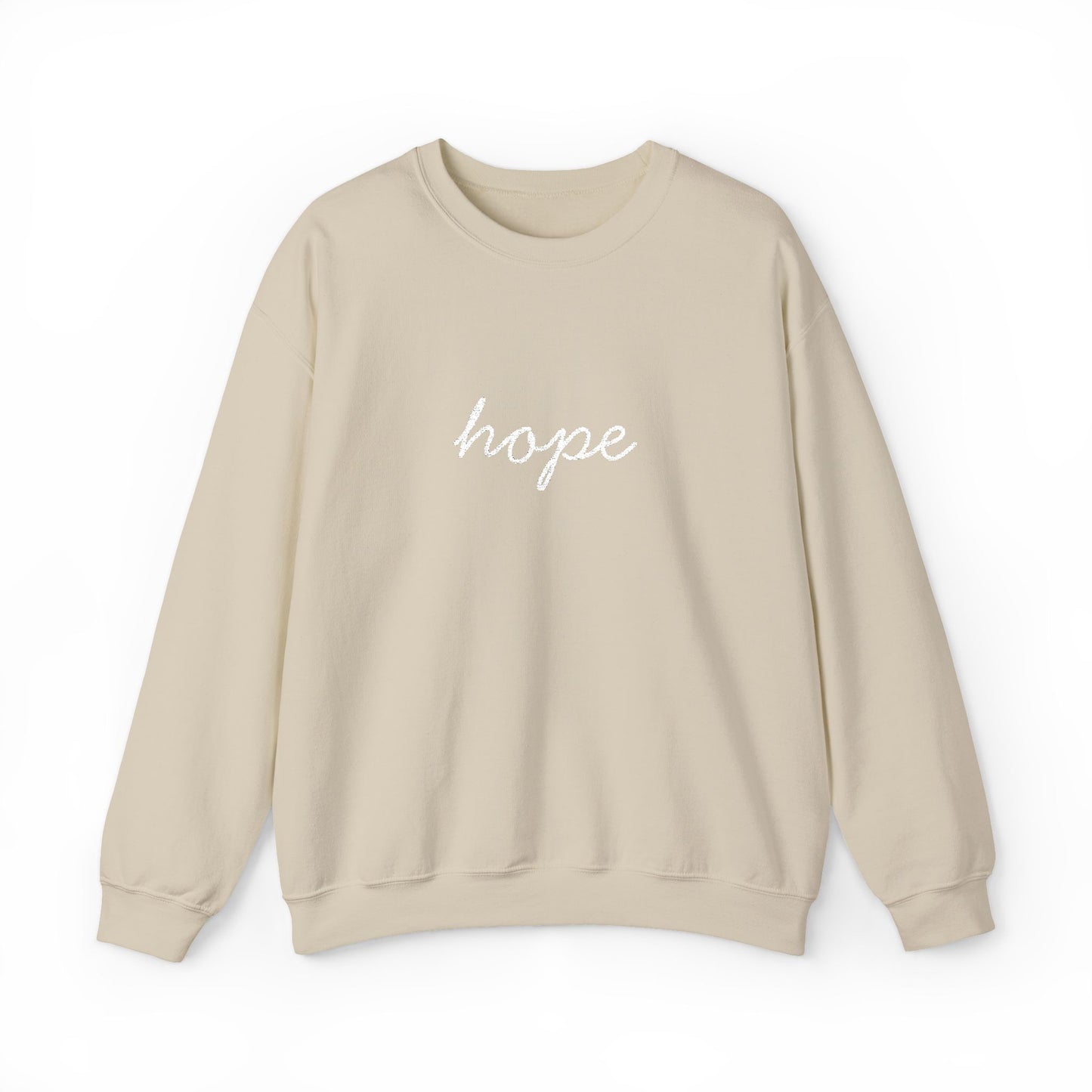 hope Script Crewneck Sweatshirt - white stitching