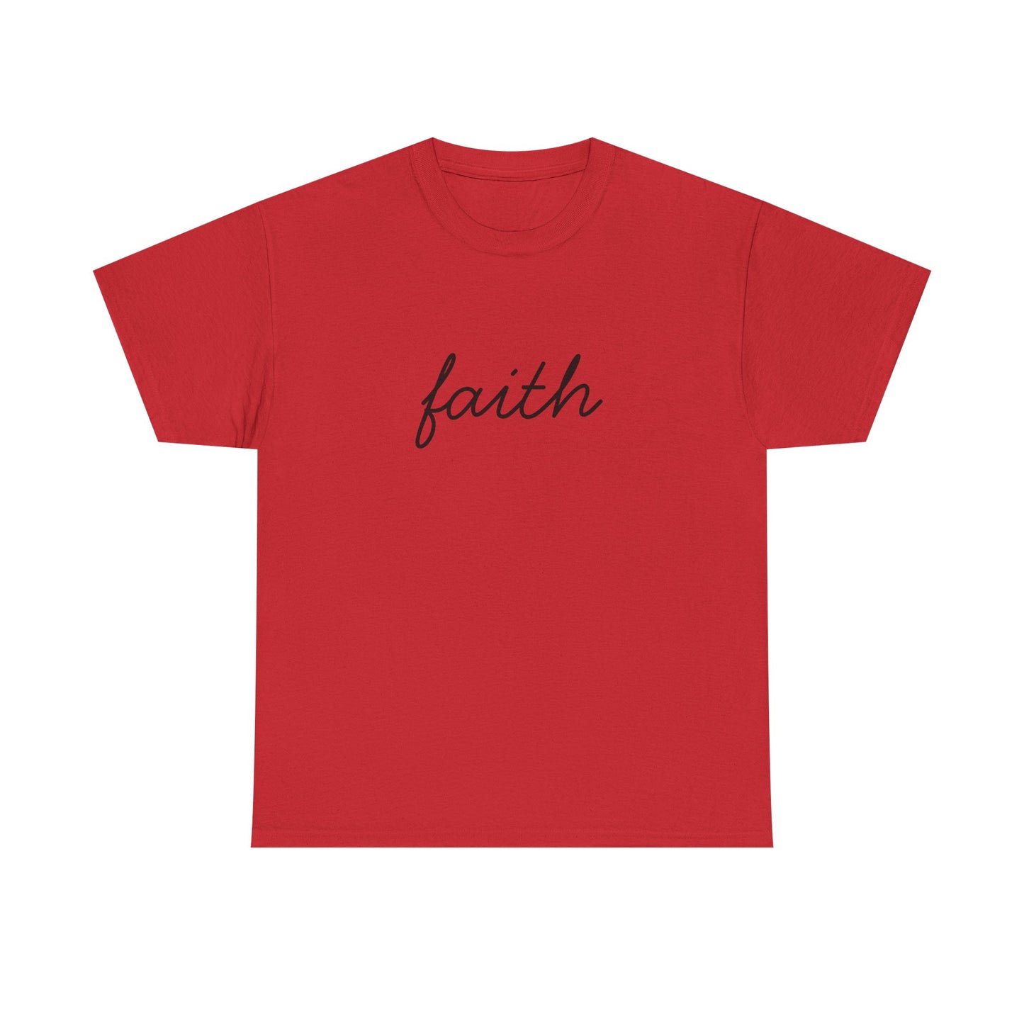 Faith Script T-Shirt —Black Printing