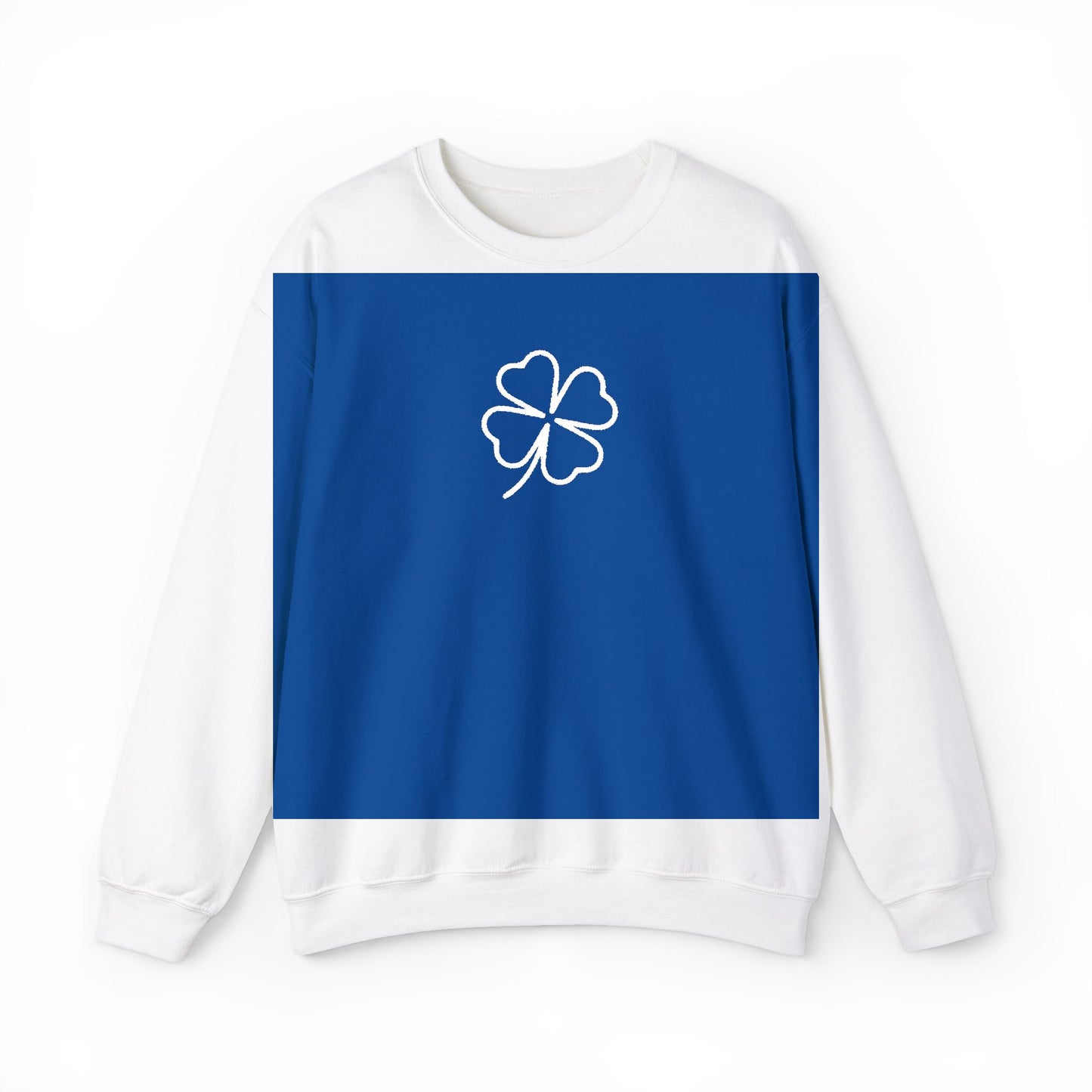 Shamrock Embroidered Crewneck Sweatshirt - White Stitching