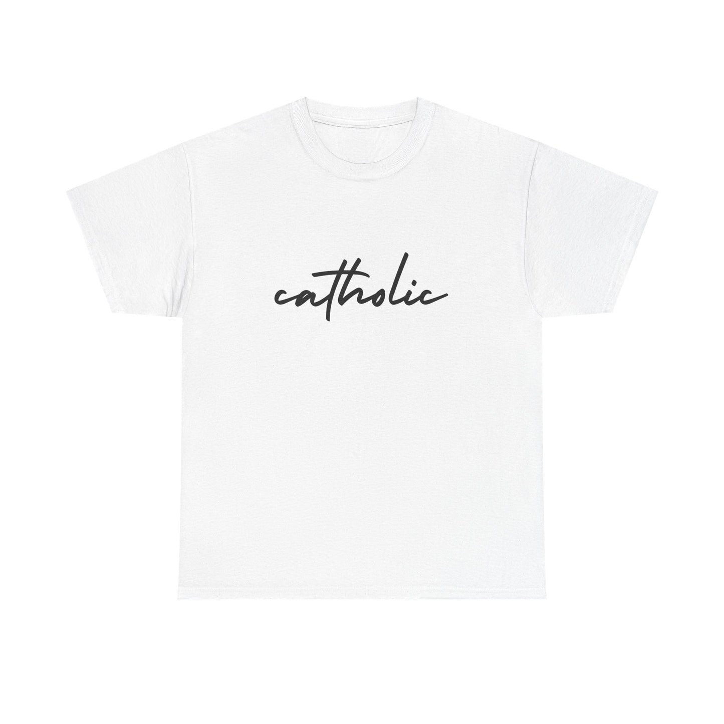 Catholic Script T-Shirt —Black Printing