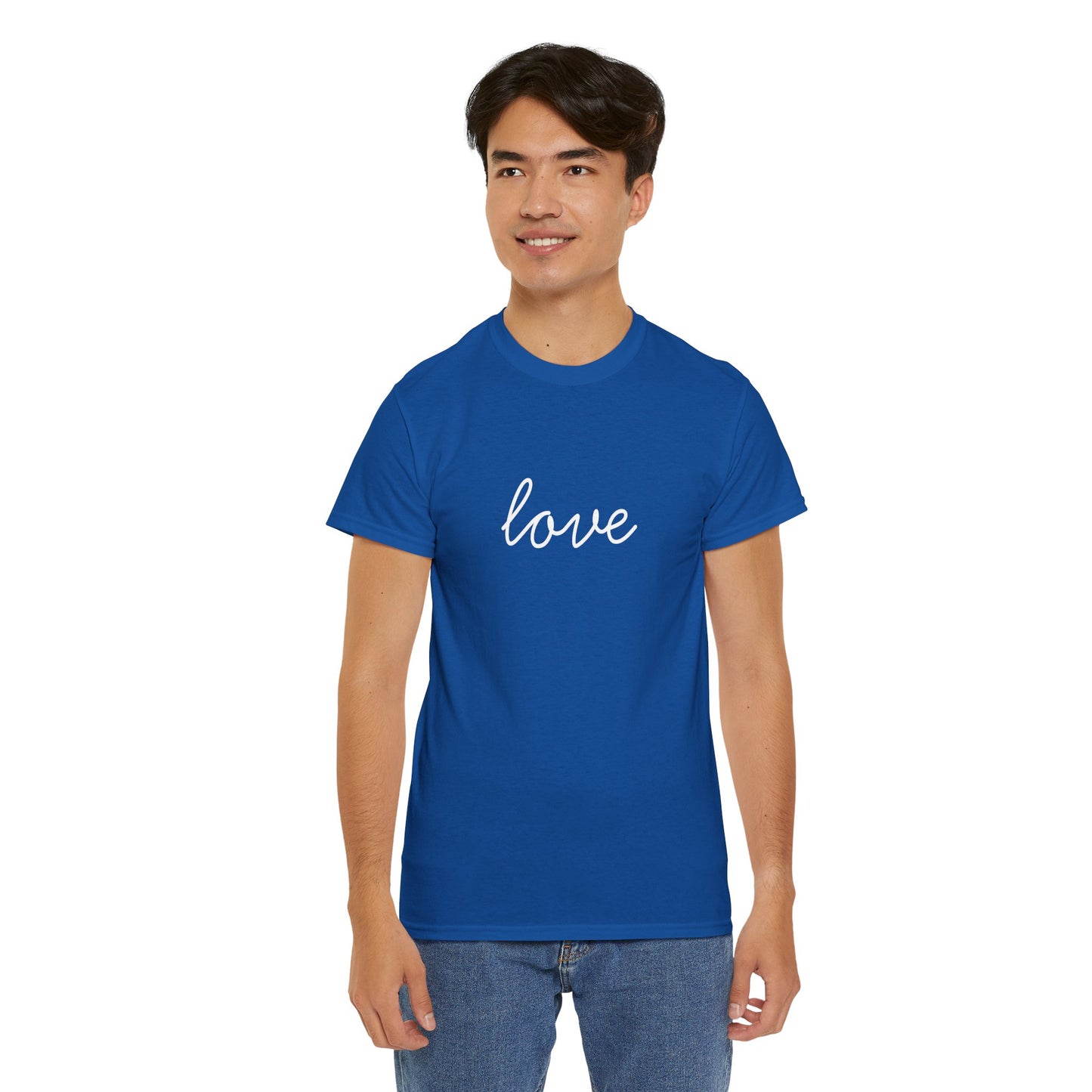Love Script T-Shirt —white Printing