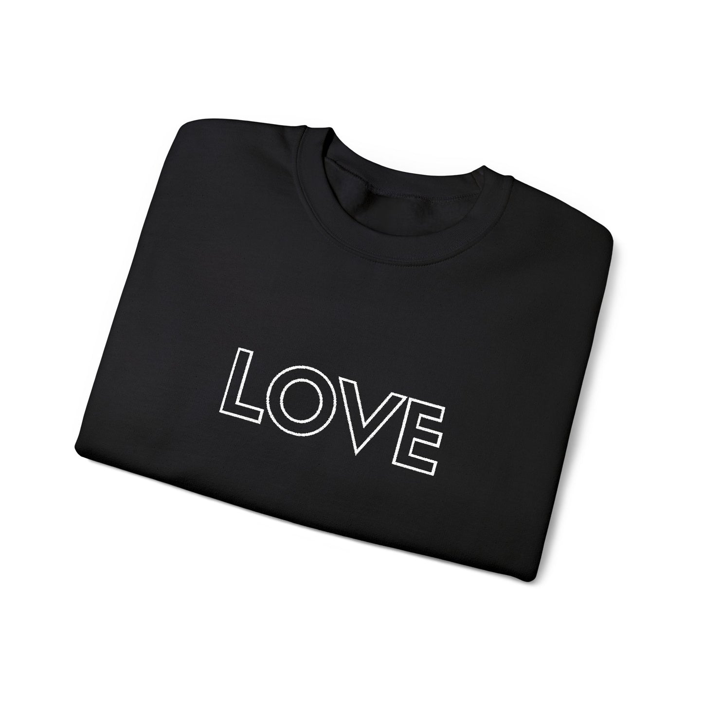 LOVE Embroidered Crewneck Sweatshirt - White stitching