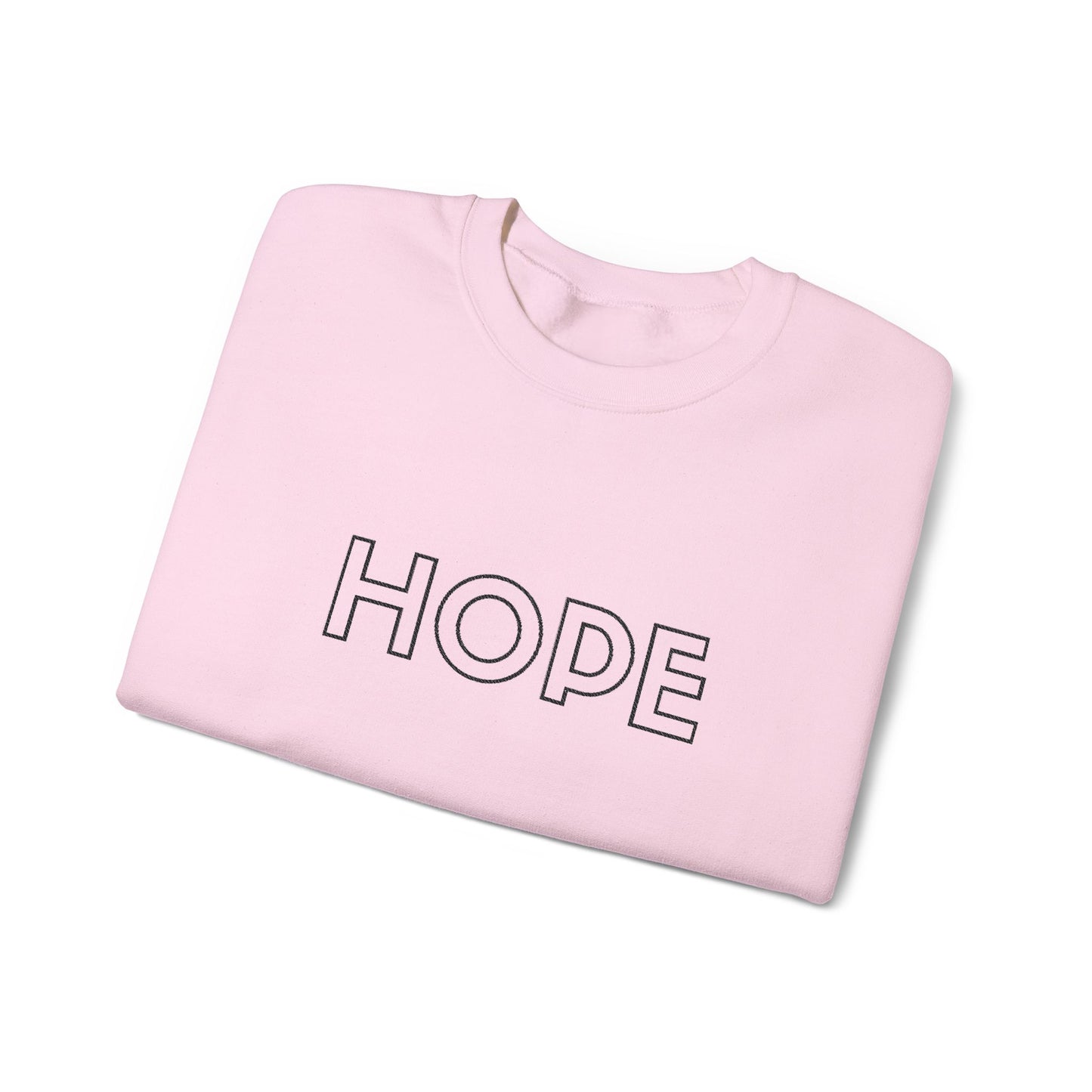 HOPE Embroidered Crewneck Sweatshirt - Black Stitching