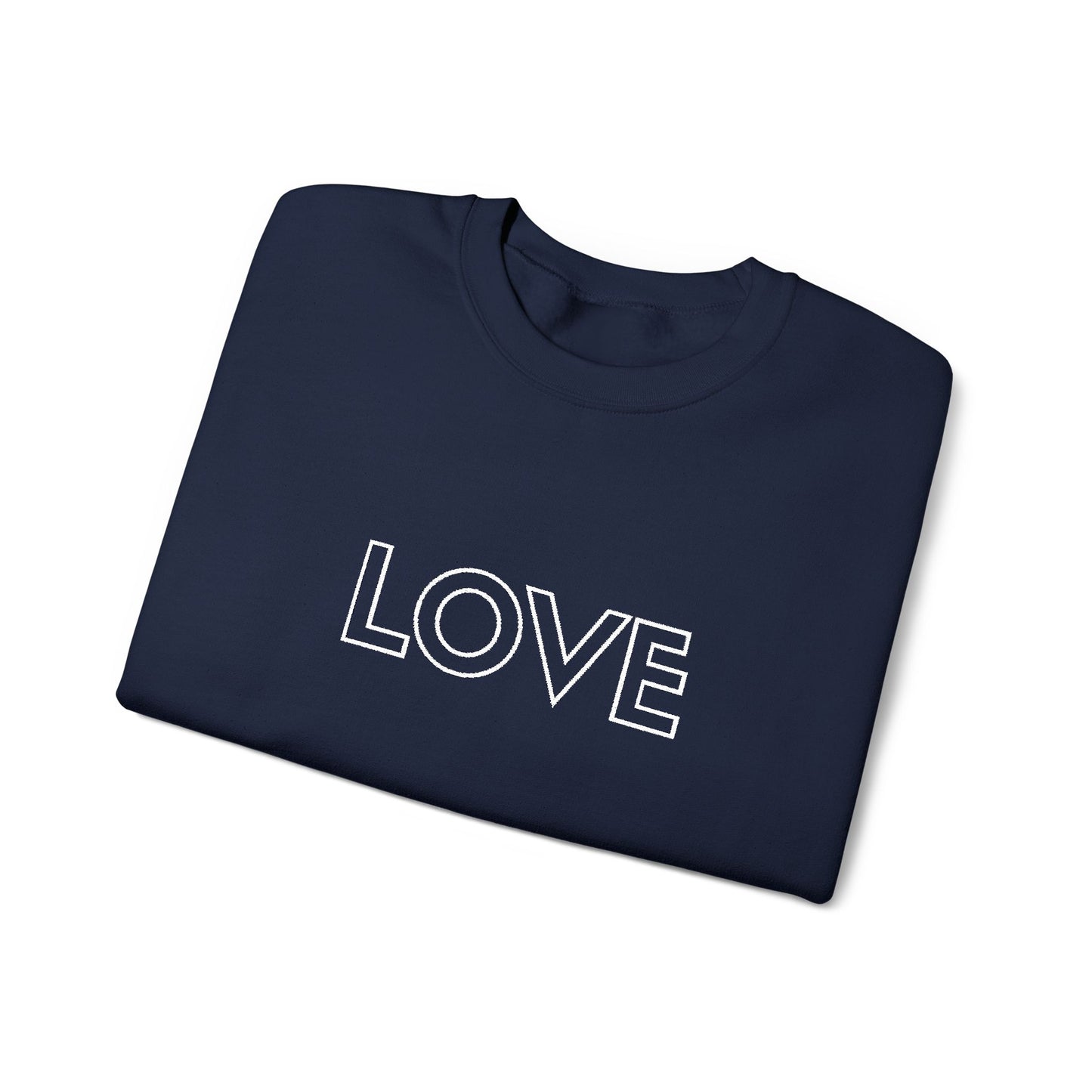 LOVE Embroidered Crewneck Sweatshirt - White stitching