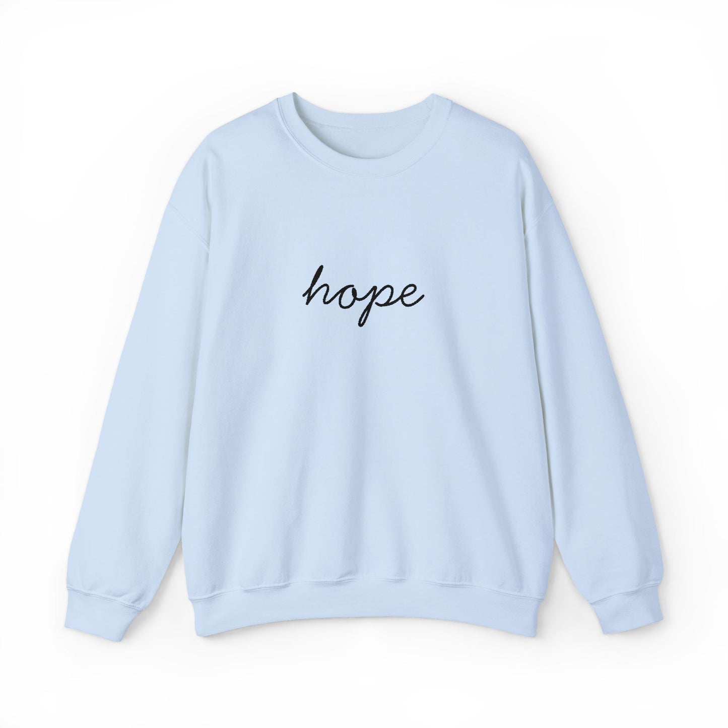 hope Script Crewneck Sweatshirt - black stitching