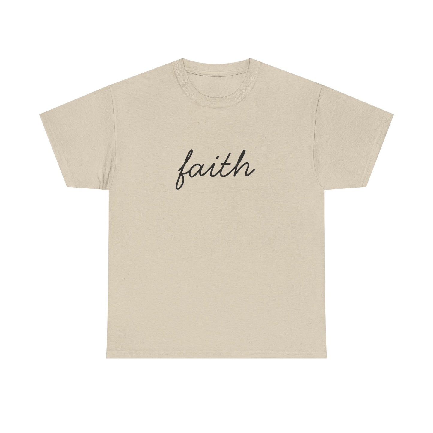 Faith Script T-Shirt —Black Printing