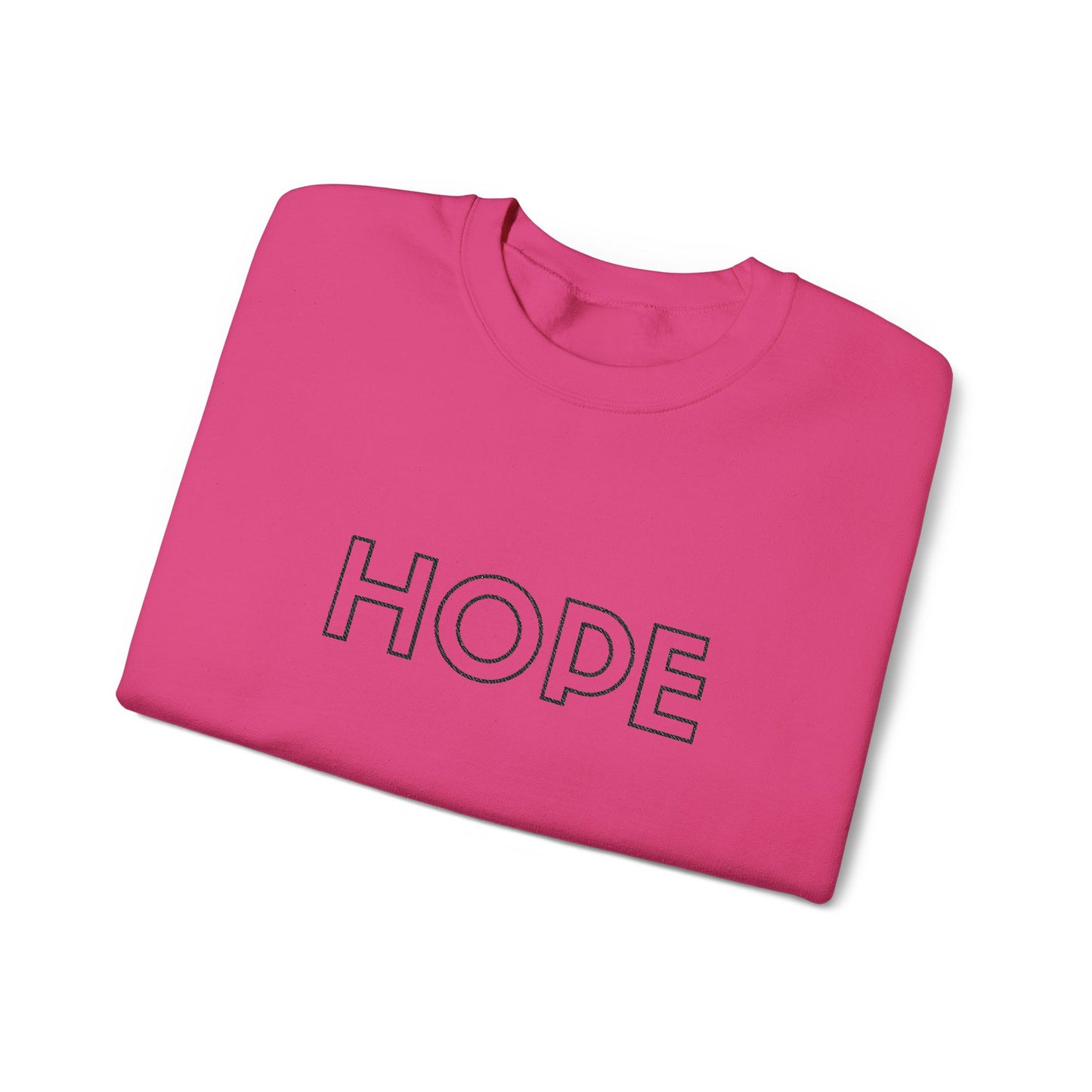 HOPE Embroidered Crewneck Sweatshirt - Black Stitching