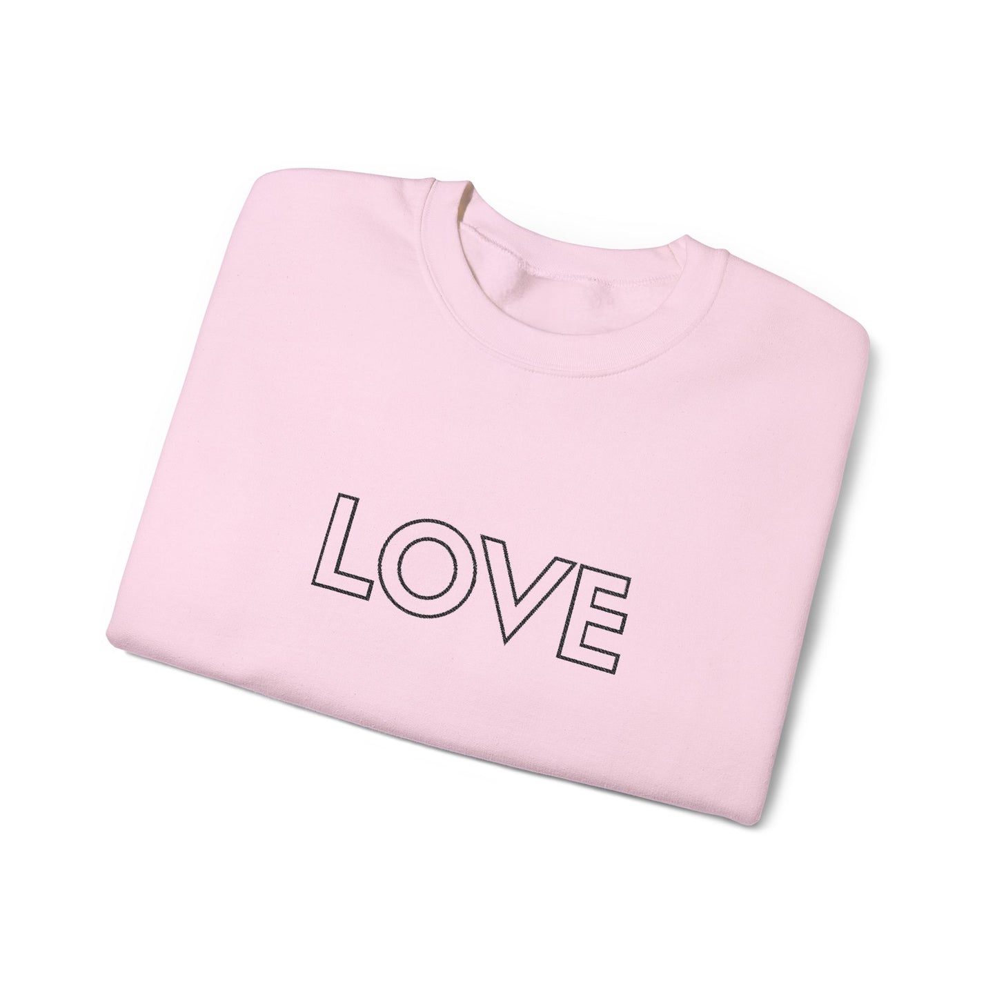 LOVE Embroidered Crewneck Sweatshirt - Black Stitching