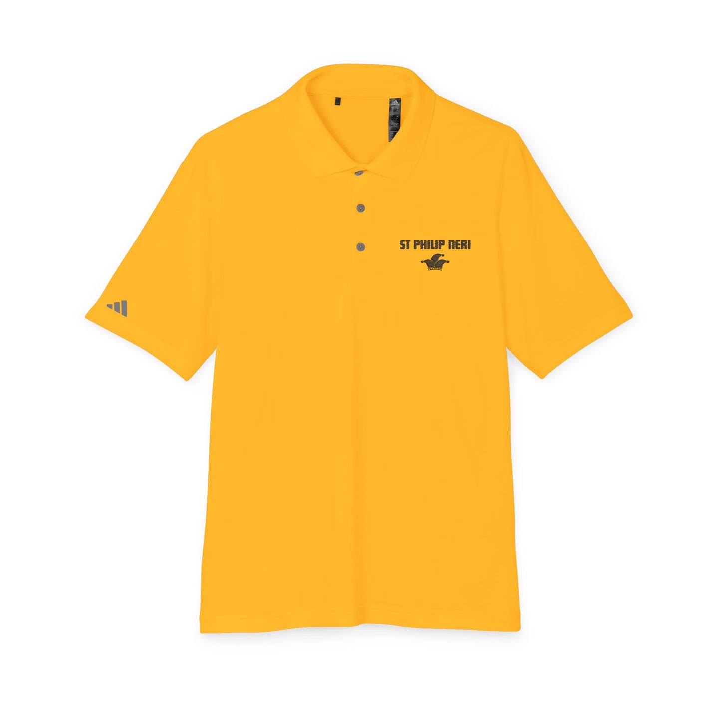 St. Philip Neri Performance Polo — Lightweight Athletic Golf Shirt BLACK stitching