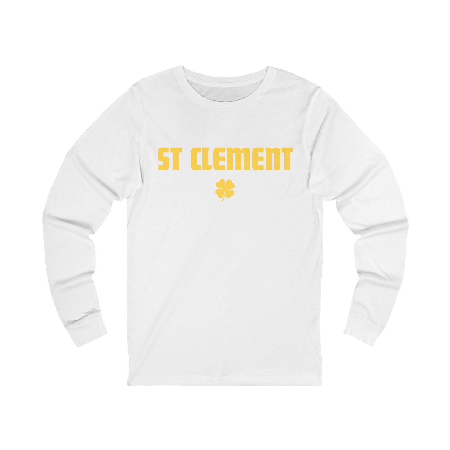 St Clement YELLOW print with shamrock Long Sleeve Tee