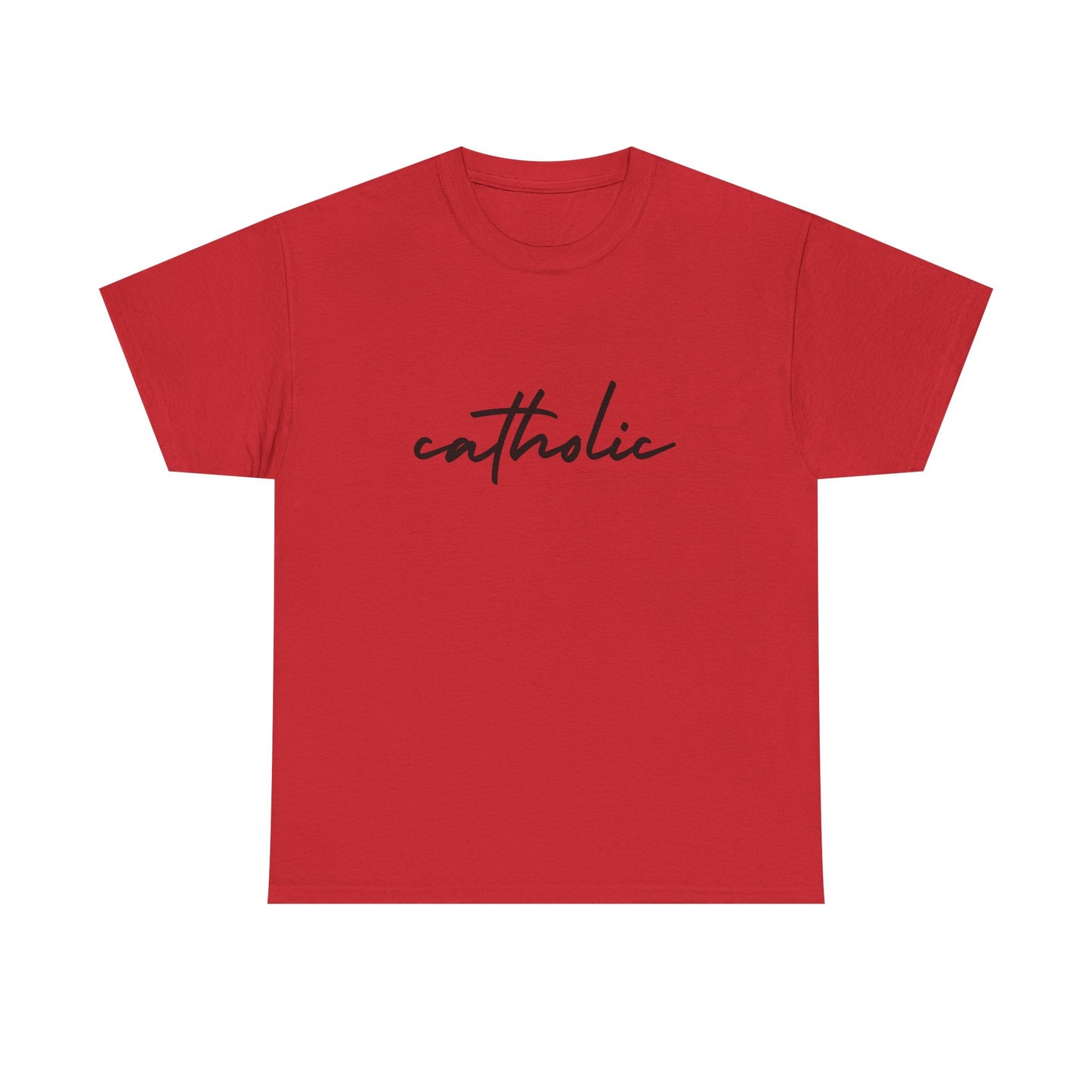 Catholic Script T-Shirt —Black Printing