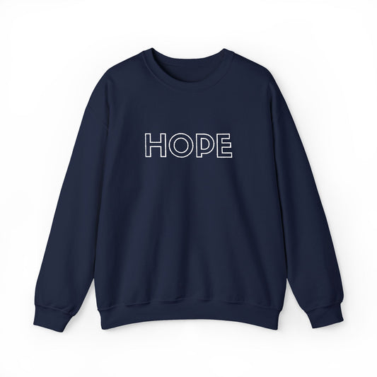 HOPE Embroidered Crewneck Sweatshirt - White stitching