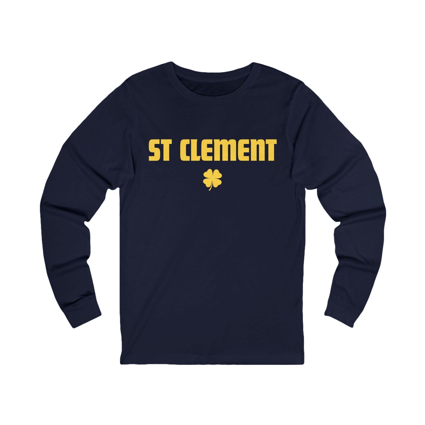 St Clement YELLOW print with shamrock Long Sleeve Tee