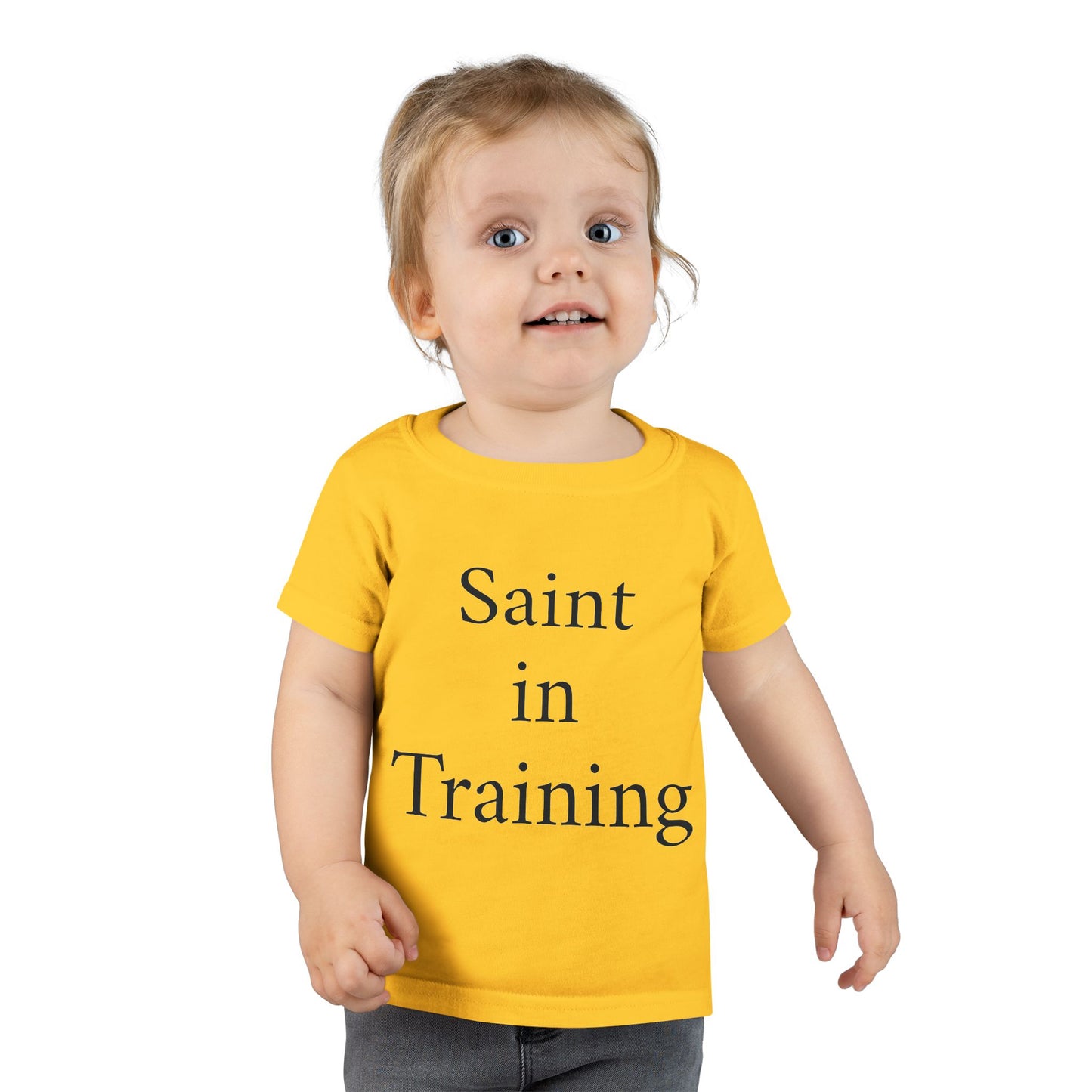 Toddler T-Shirt - "Saint in Training" Cute Catholic Baby Tee