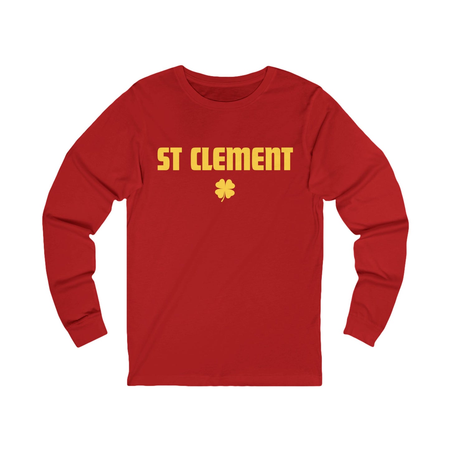 St Clement YELLOW print with shamrock Long Sleeve Tee