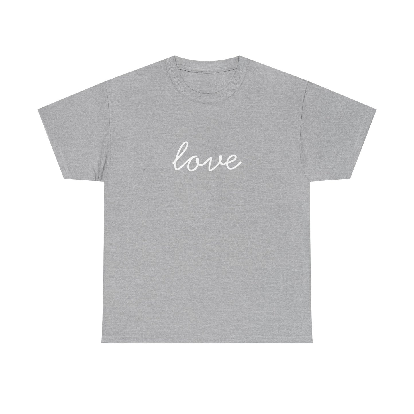 Love Script T-Shirt —white Printing