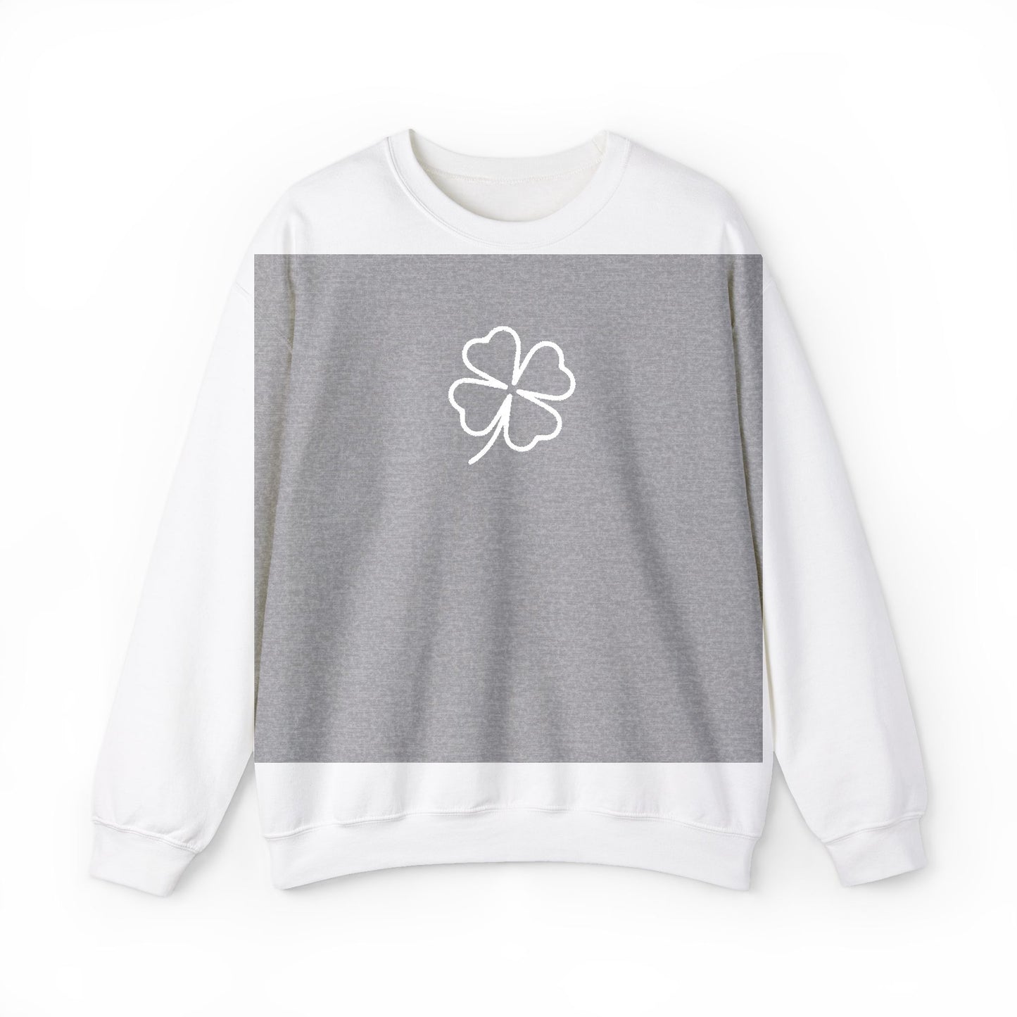 Shamrock Embroidered Crewneck Sweatshirt - White Stitching