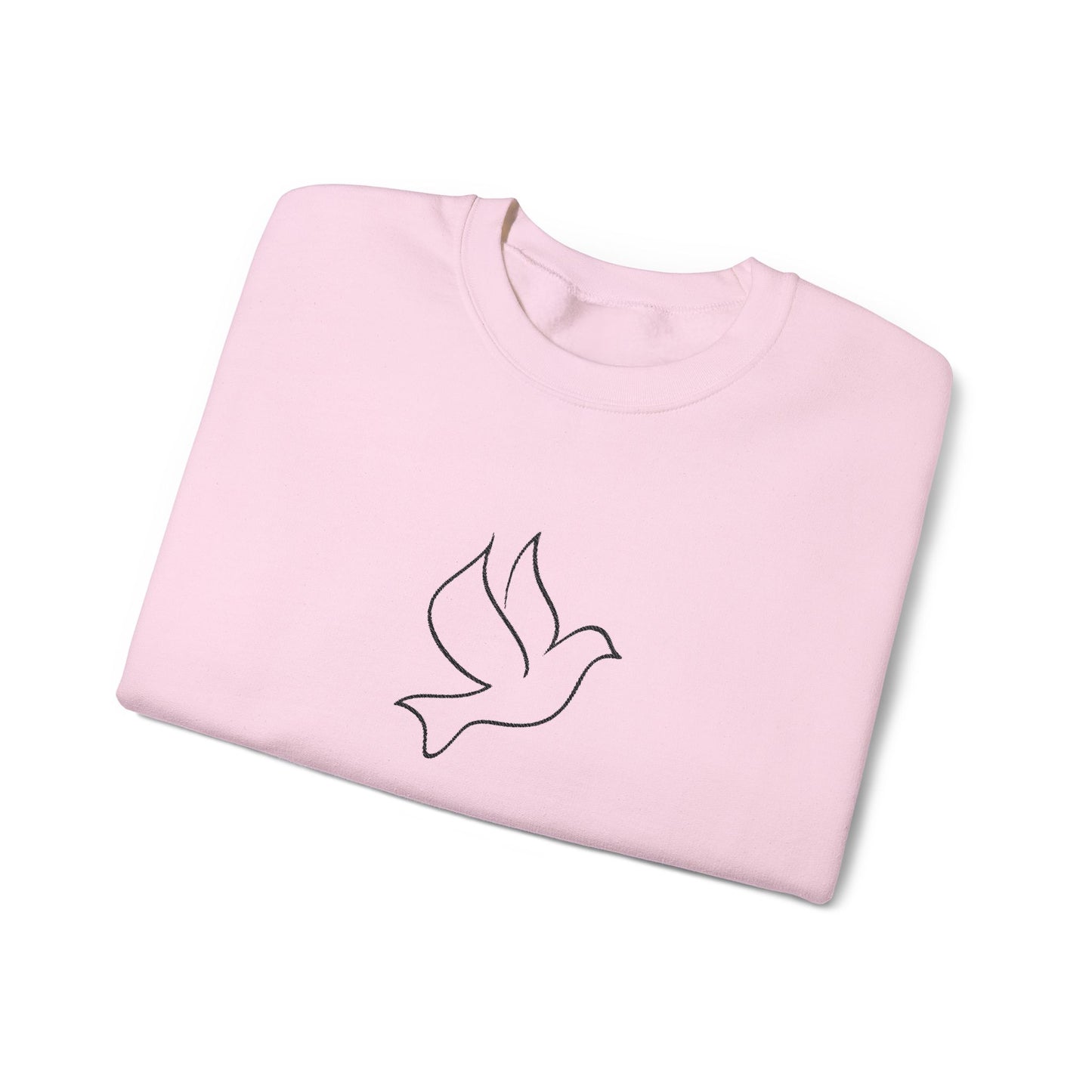 Dove Embroidered Crewneck Sweatshirt - Black Stitching