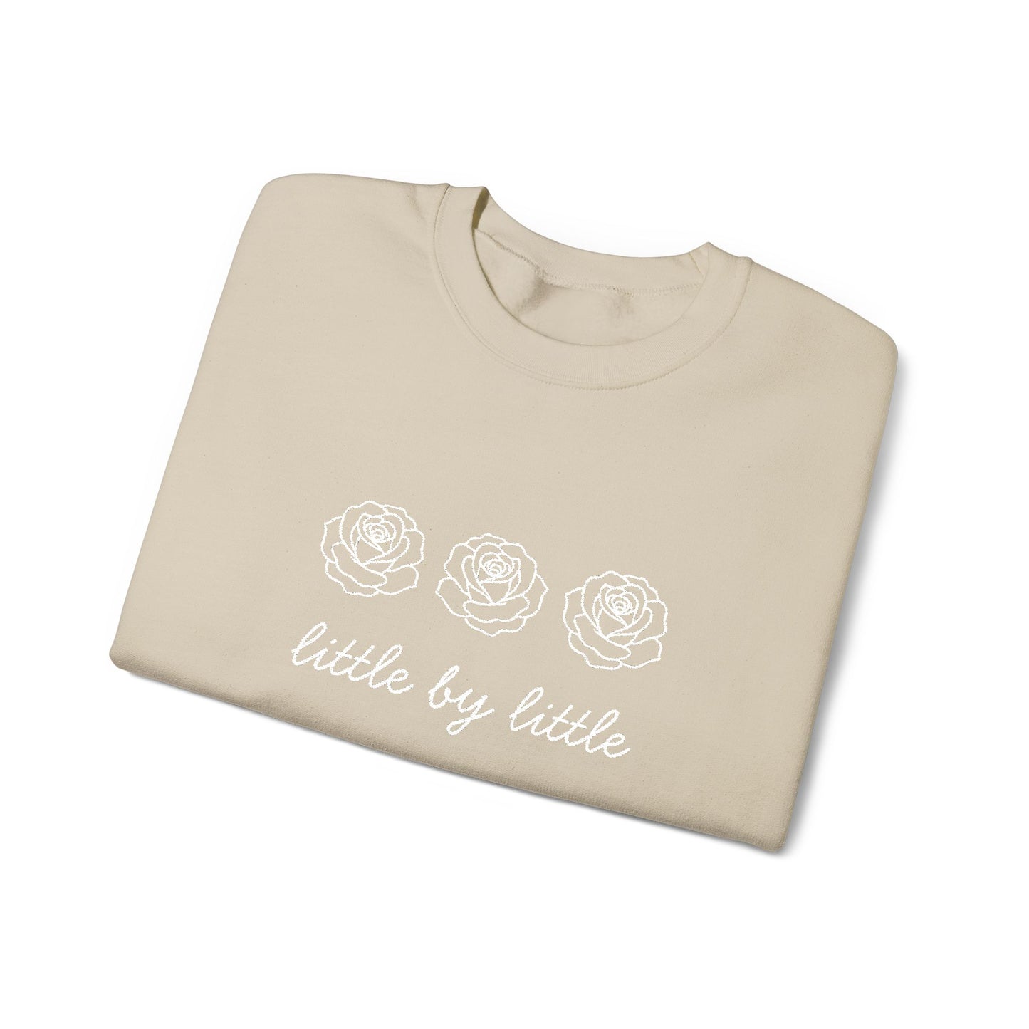Little by little Embroidered Crewneck Sweatshirt - white stitches