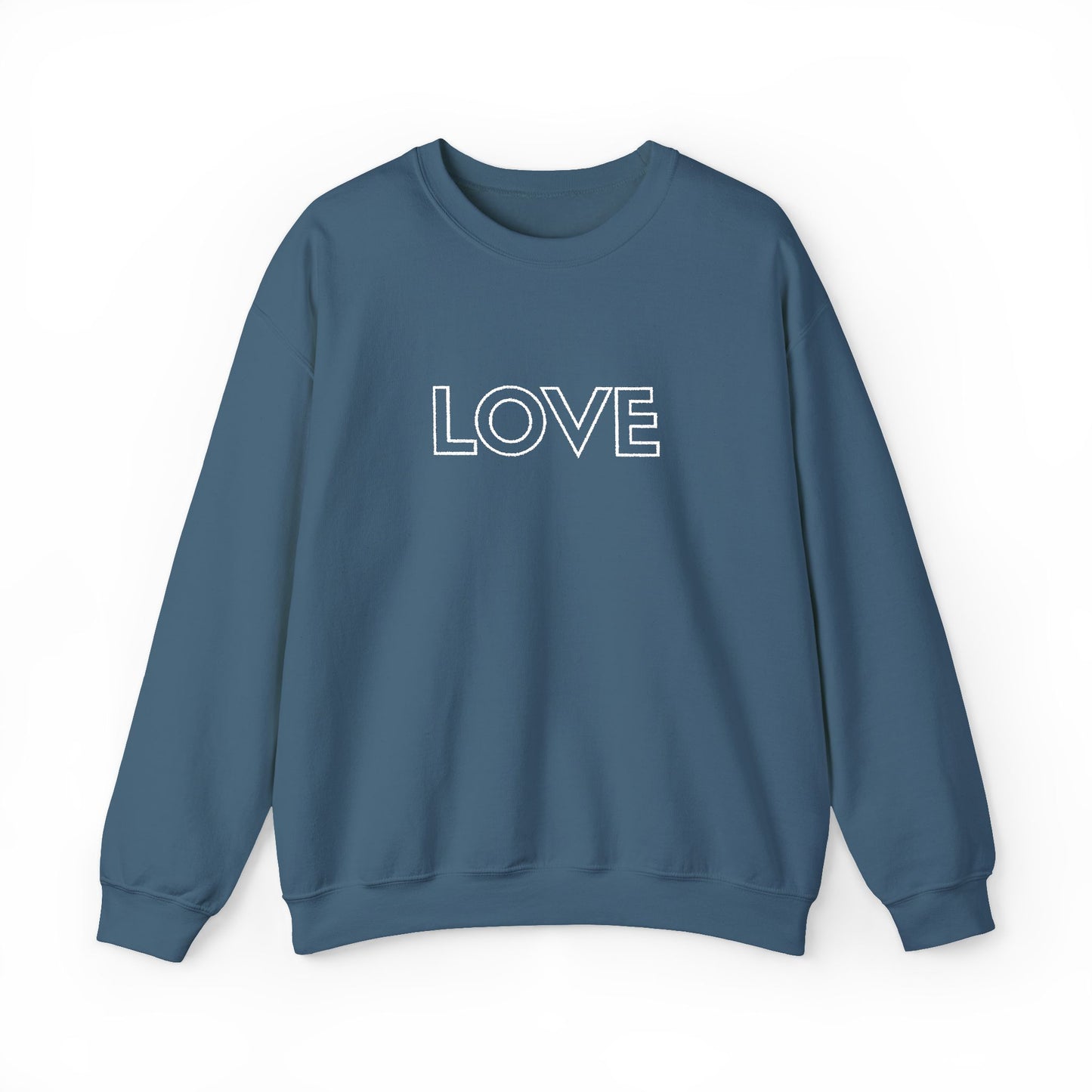 LOVE Embroidered Crewneck Sweatshirt - White stitching