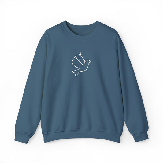 Dove Embroidered Crewneck Sweatshirt - White Stitching