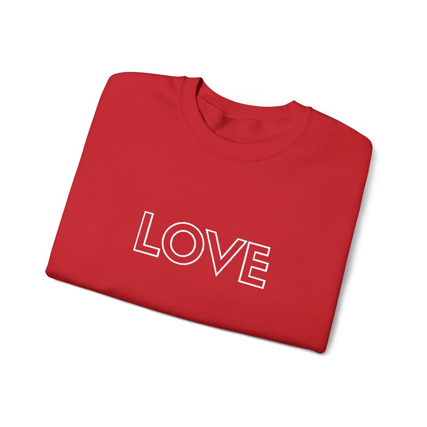 LOVE Embroidered Crewneck Sweatshirt - White stitching