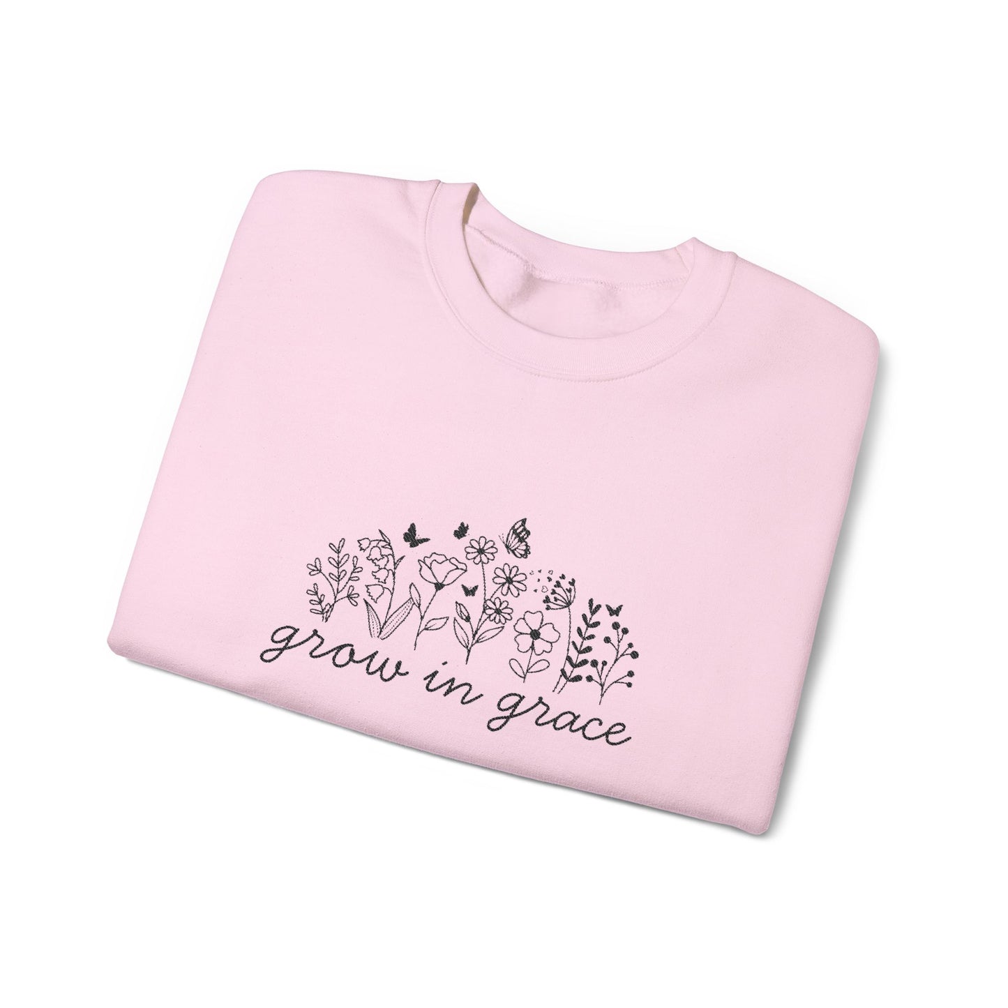 Grow in grace Crewneck Sweatshirt - black stitching