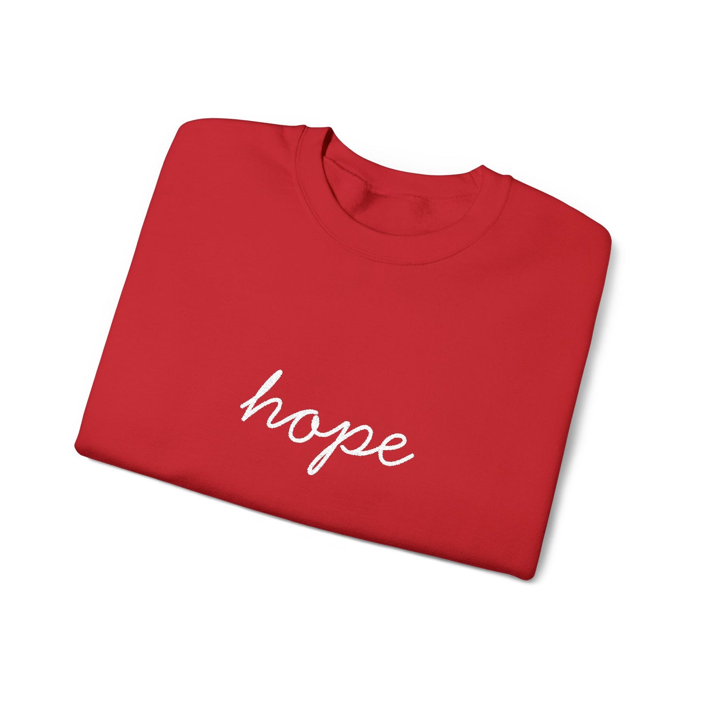 hope Script Crewneck Sweatshirt - white stitching